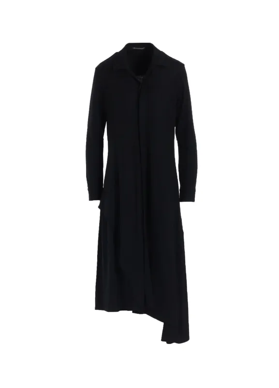 WASHABLE WOOL O COLLAR SHIRT DRESS sold by Yohji Yamamoto