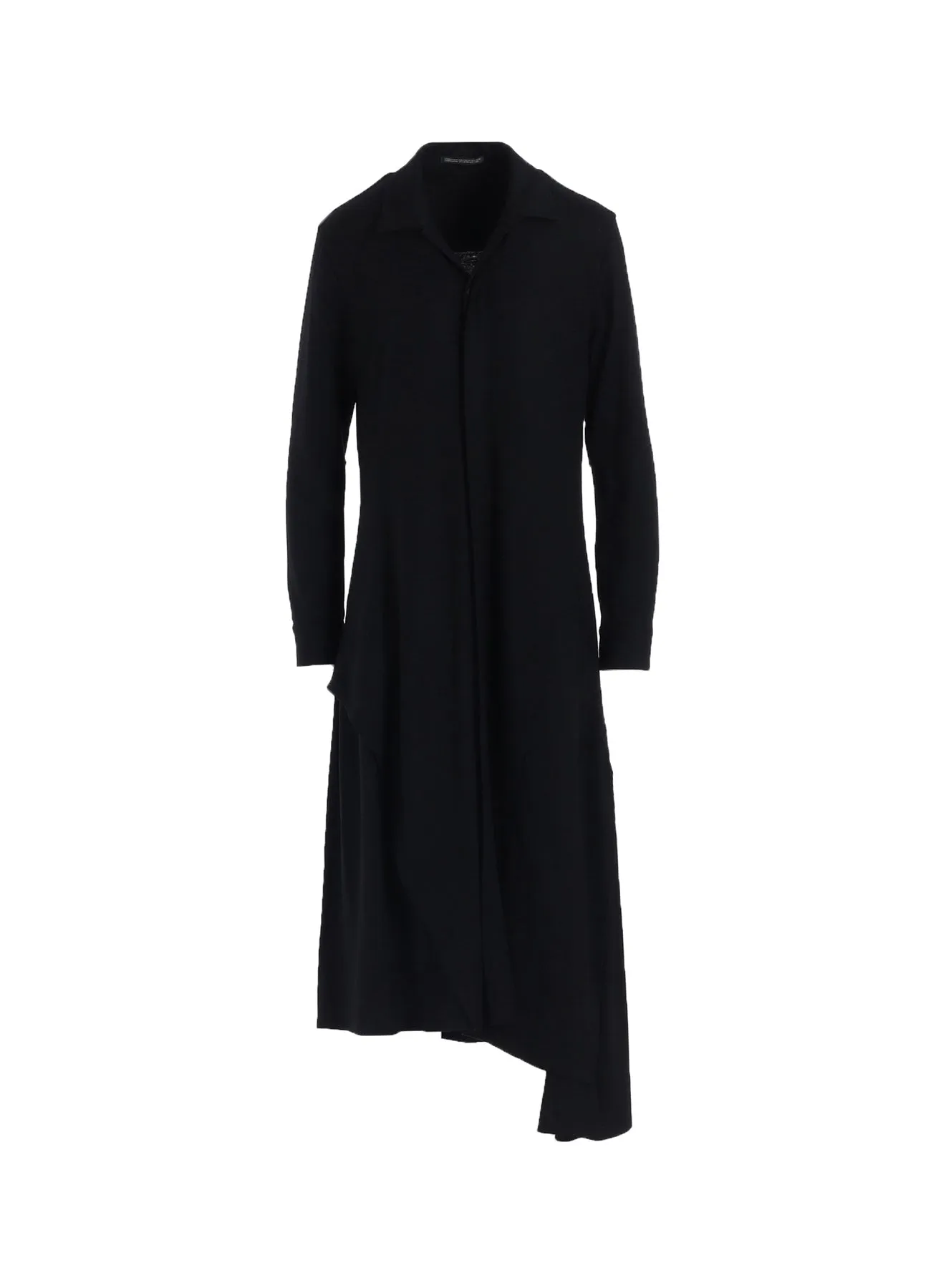 WASHABLE WOOL O COLLAR SHIRT DRESS sold by Yohji Yamamoto