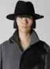 HAT MATERIAL BK TUCKED FEDORA sold by Yohji Yamamoto