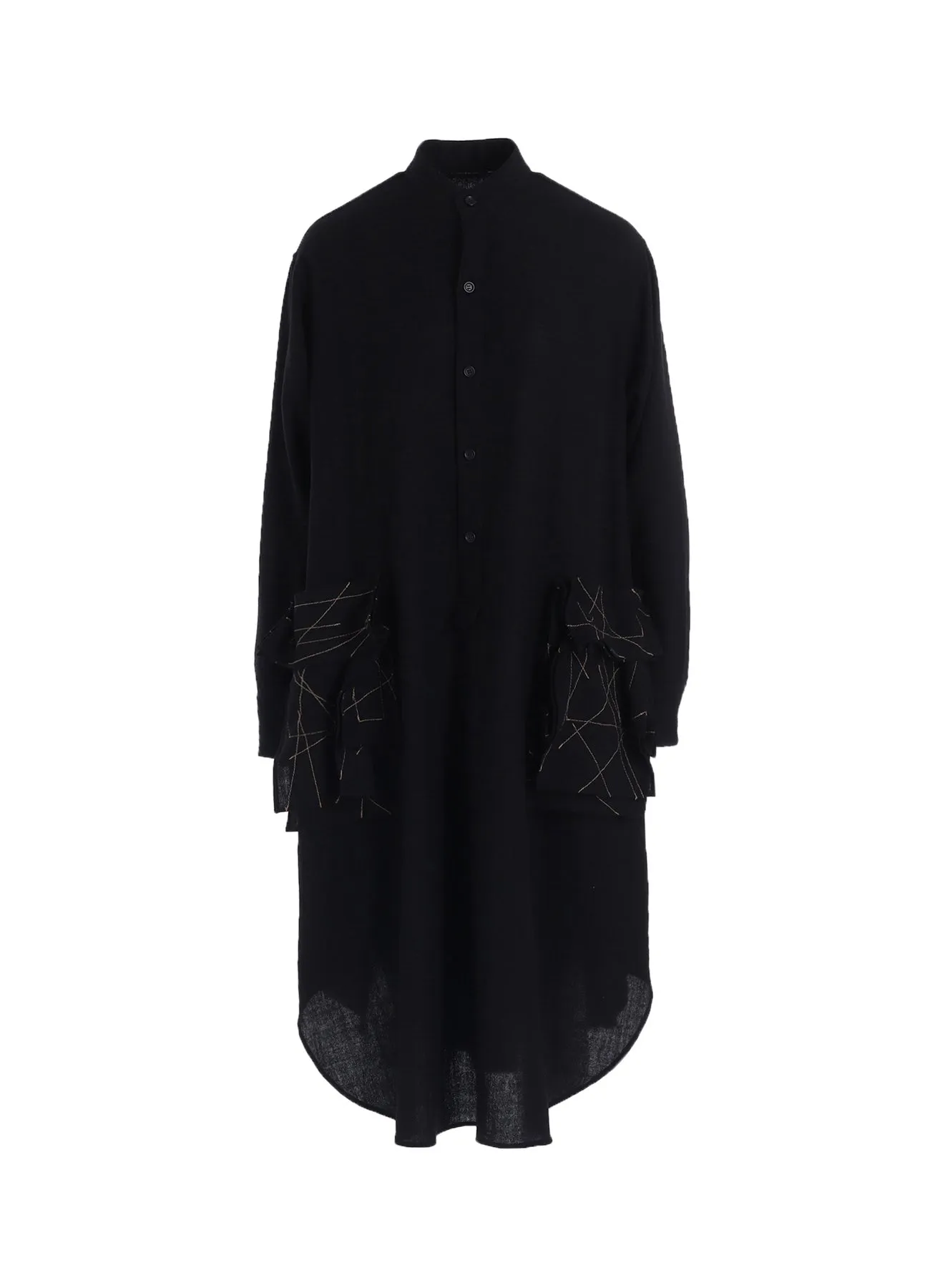 SOFT WOOL A EMBROIDERY BOX POCKET DRESS sold by Yohji Yamamoto