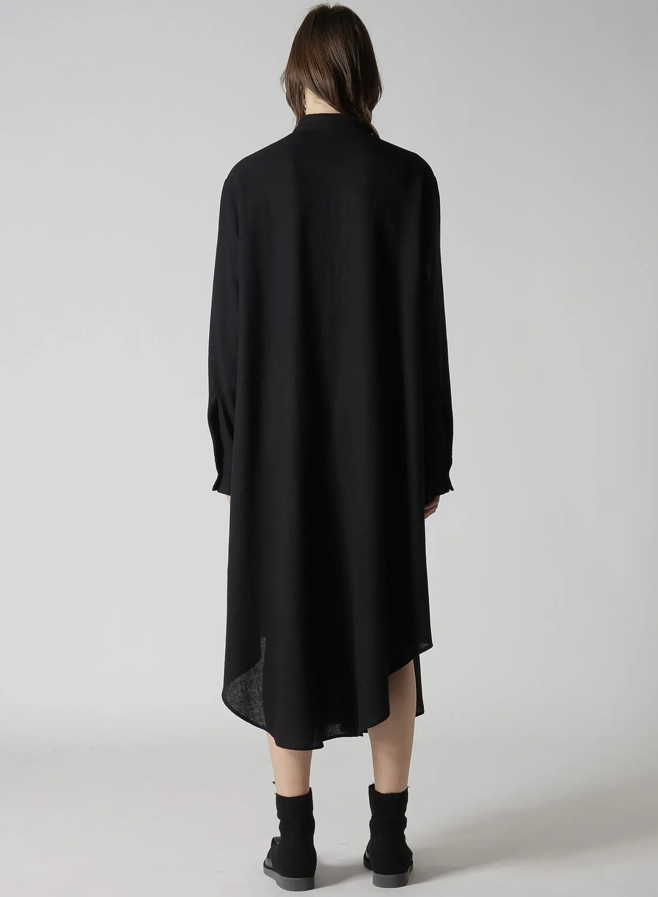 SOFT WOOL A EMBROIDERY BOX POCKET DRESS sold by Yohji Yamamoto product image thumbnail 5