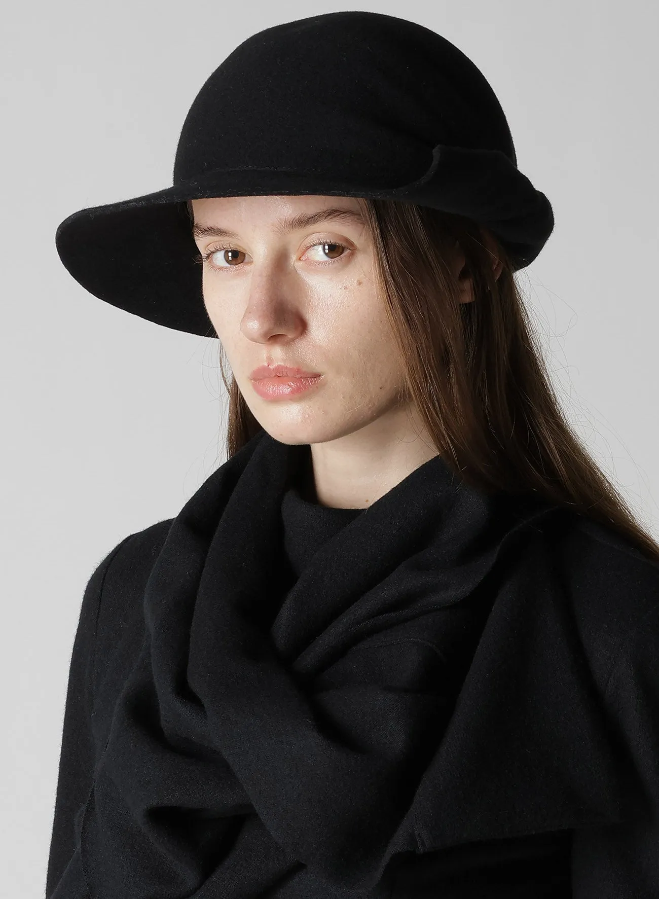 HAT MATERIAL BK DRAPED FADORA sold by Yohji Yamamoto product image thumbnail 4