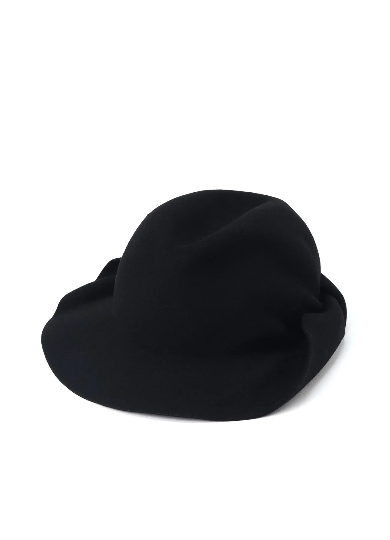 HAT MATERIAL BK DRAPED FADORA sold by Yohji Yamamoto