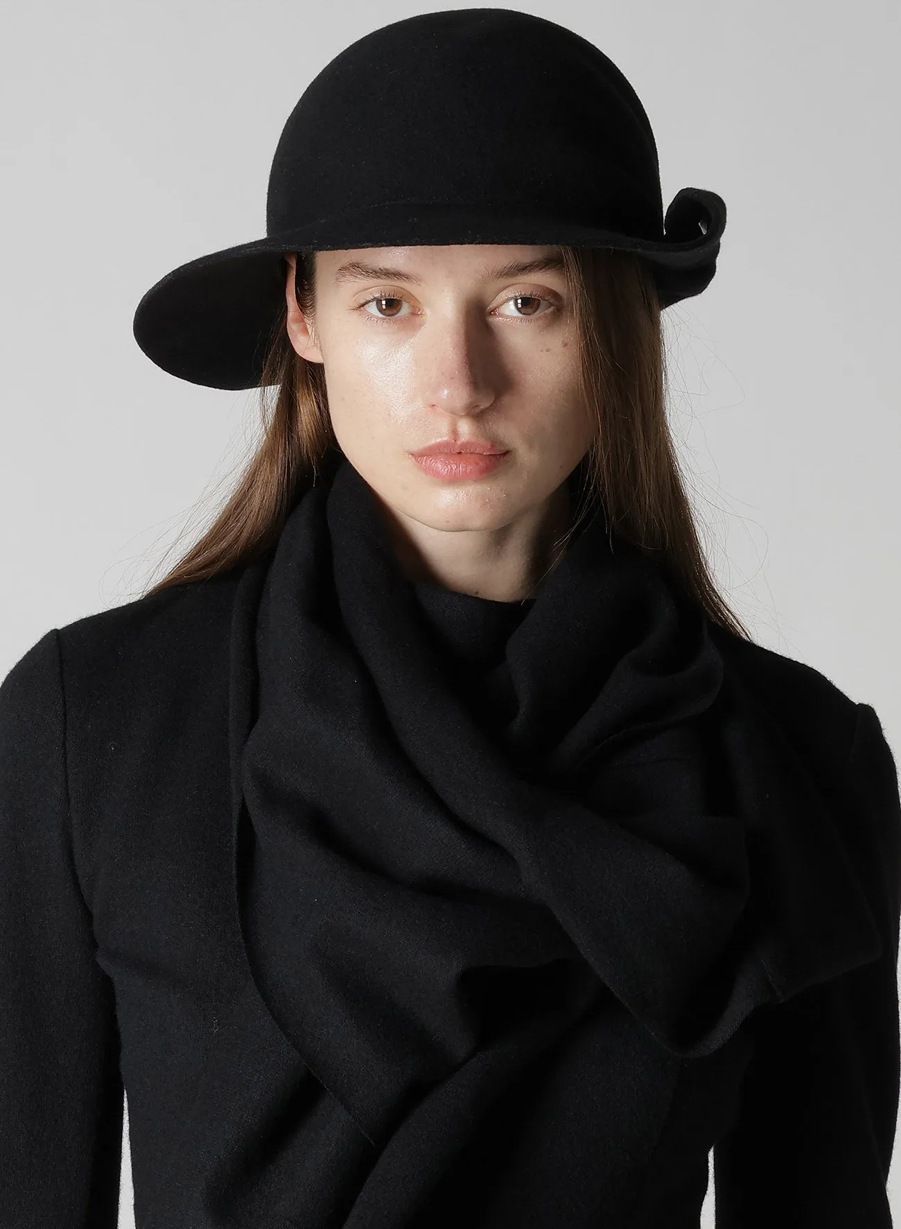 HAT MATERIAL BK DRAPED FADORA sold by Yohji Yamamoto product image thumbnail 3
