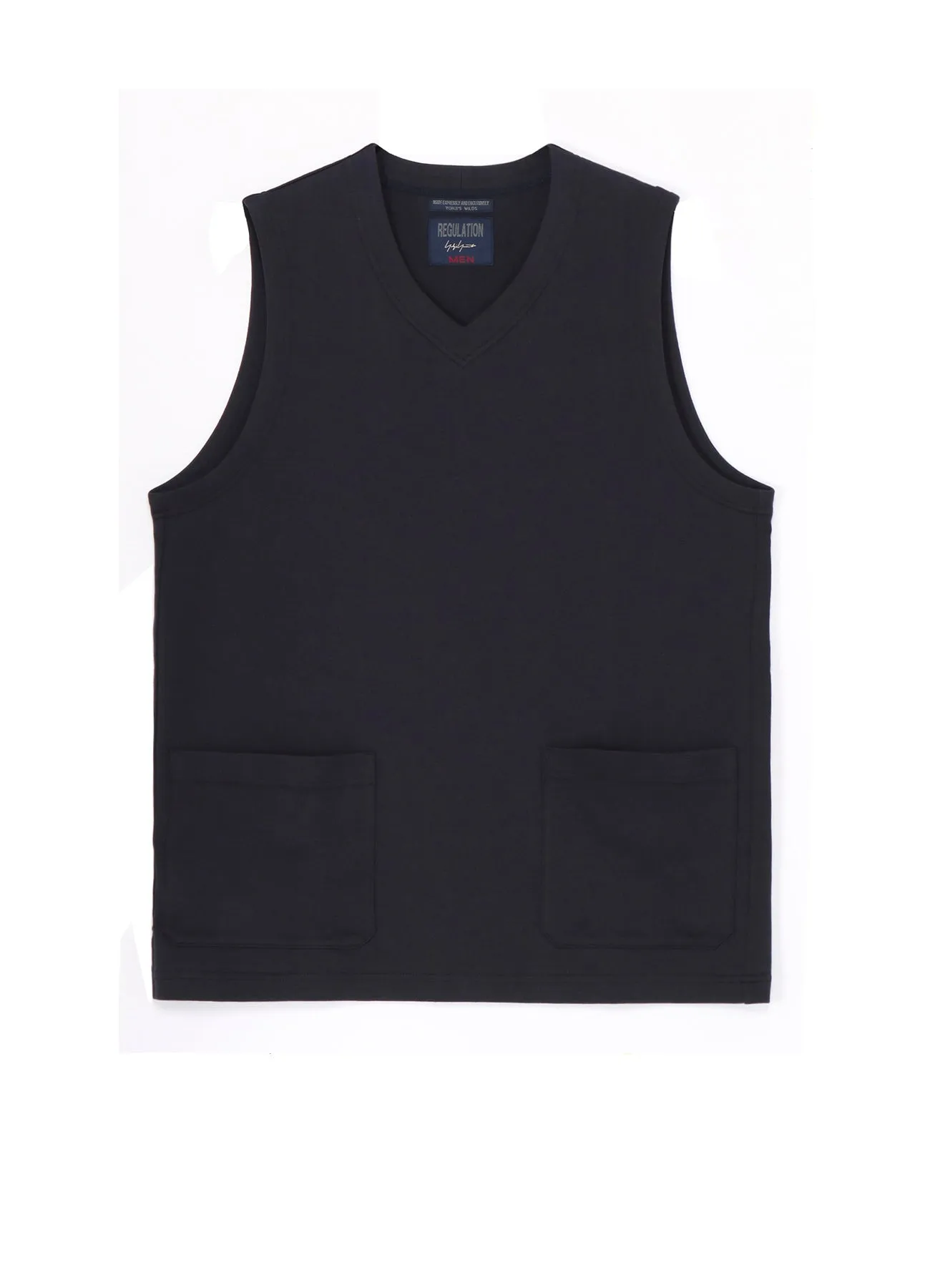 HIGH DENSITY JERSEY POCKET DETAIL VEST sold by Yohji Yamamoto
