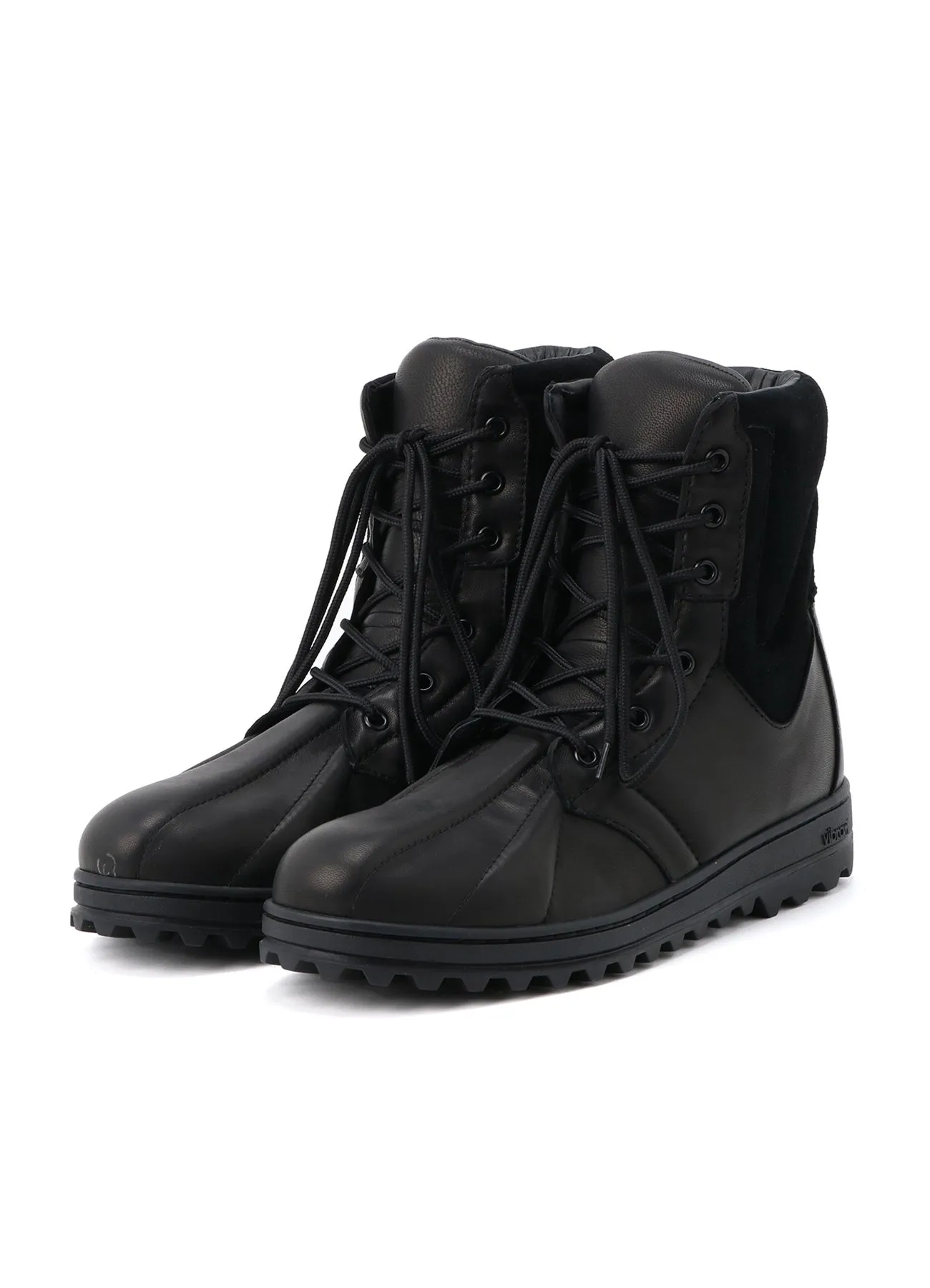 SOFT SHEEP SKIN/VELOUR MILITARY BOOTS sold by Yohji Yamamoto