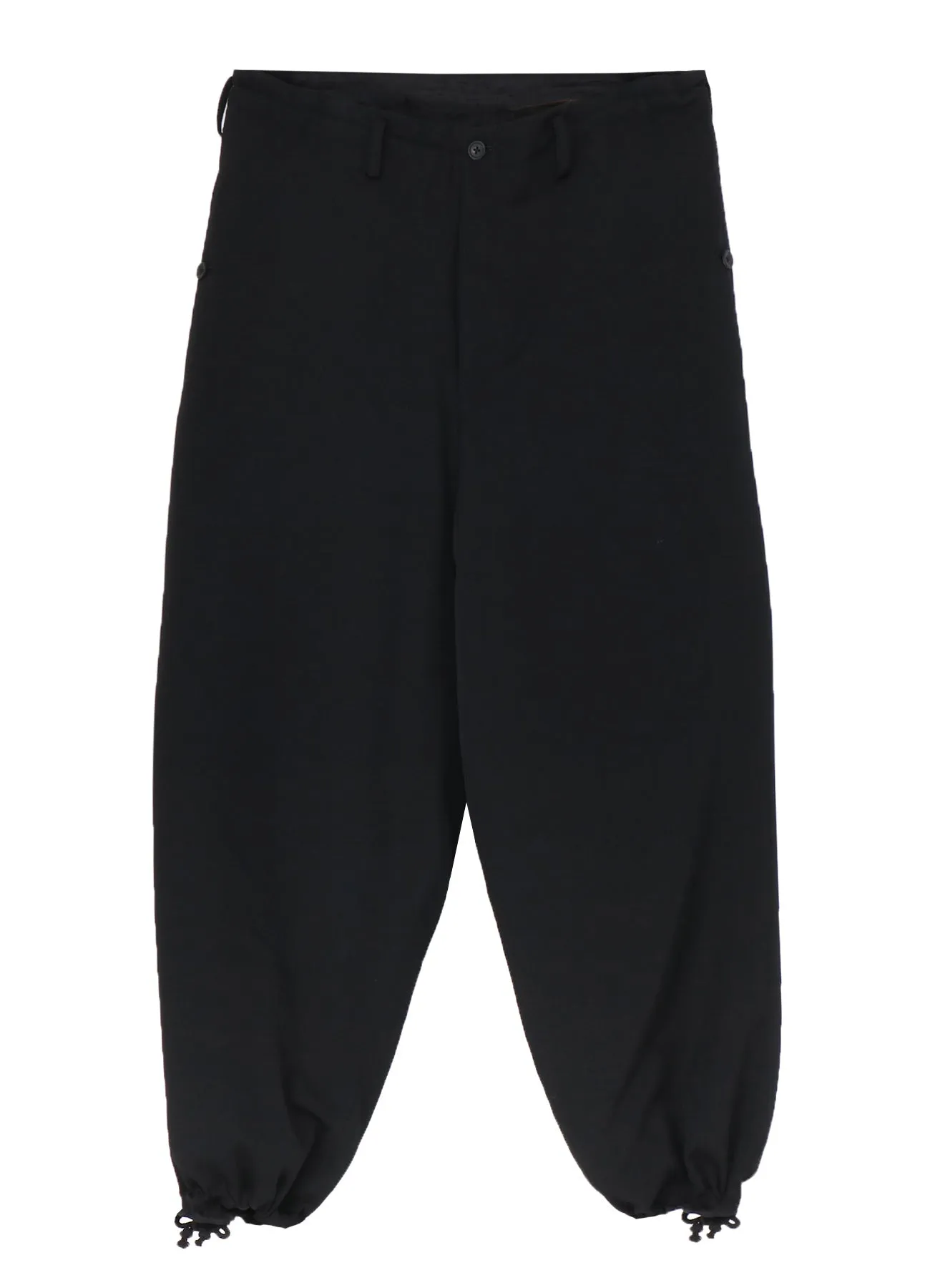WOOL GABARDINE HEM STRING PANTS WITH NYLON LINER sold by Yohji Yamamoto product image thumbnail 2