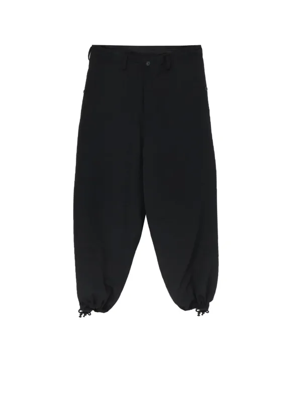 WOOL GABARDINE HEM STRING PANTS WITH NYLON LINER sold by Yohji Yamamoto