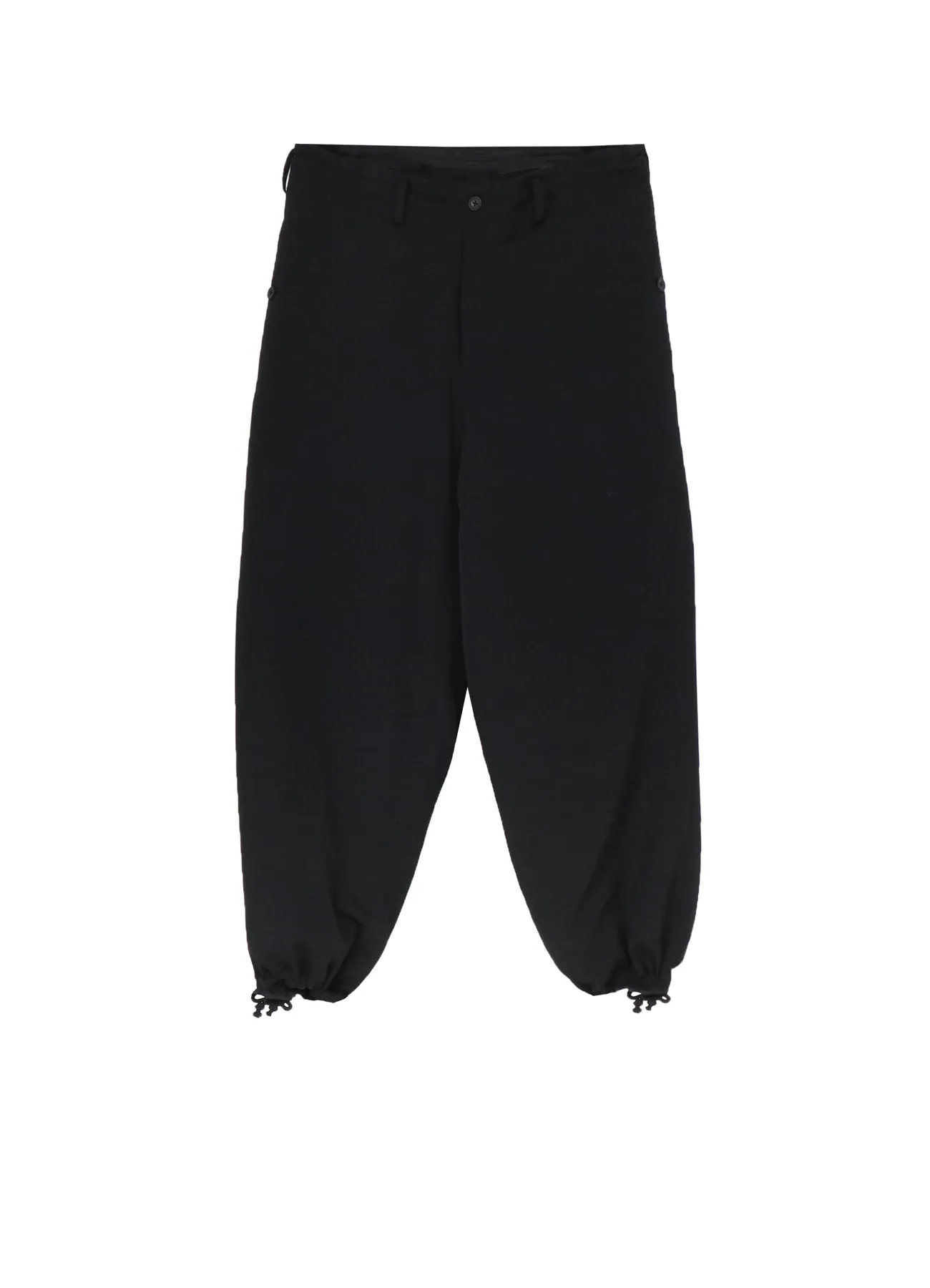 WOOL GABARDINE HEM STRING PANTS WITH NYLON LINER sold by Yohji Yamamoto