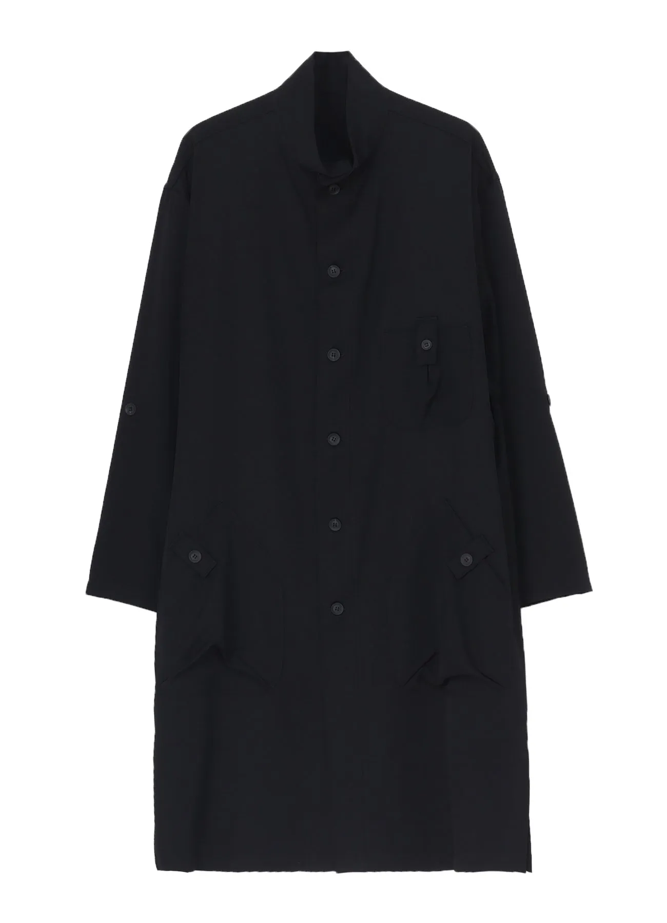 WOOL GABARDINE LONG SHIRT COAT sold by Yohji Yamamoto product image thumbnail 3