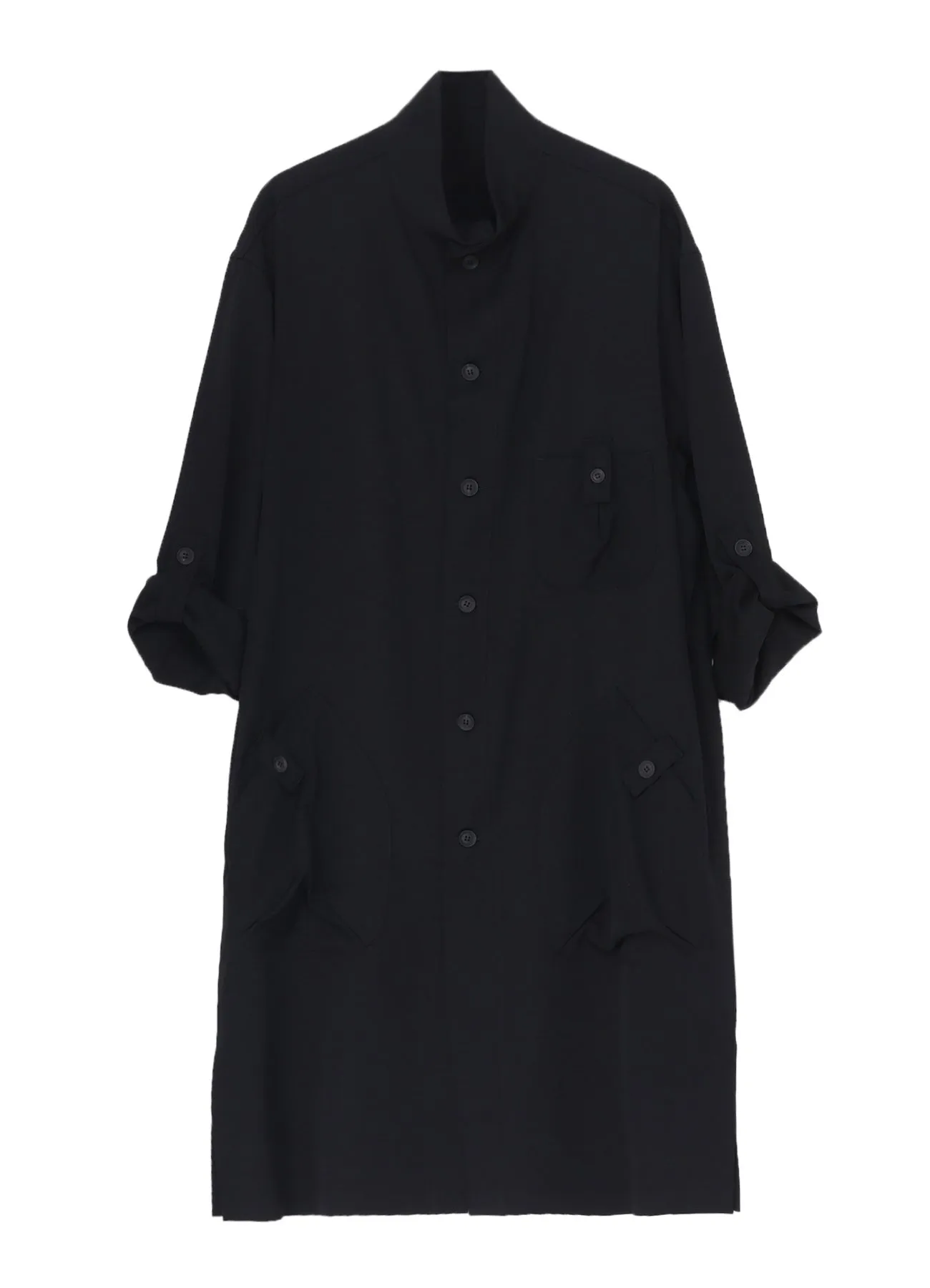WOOL GABARDINE LONG SHIRT COAT sold by Yohji Yamamoto product image thumbnail 2