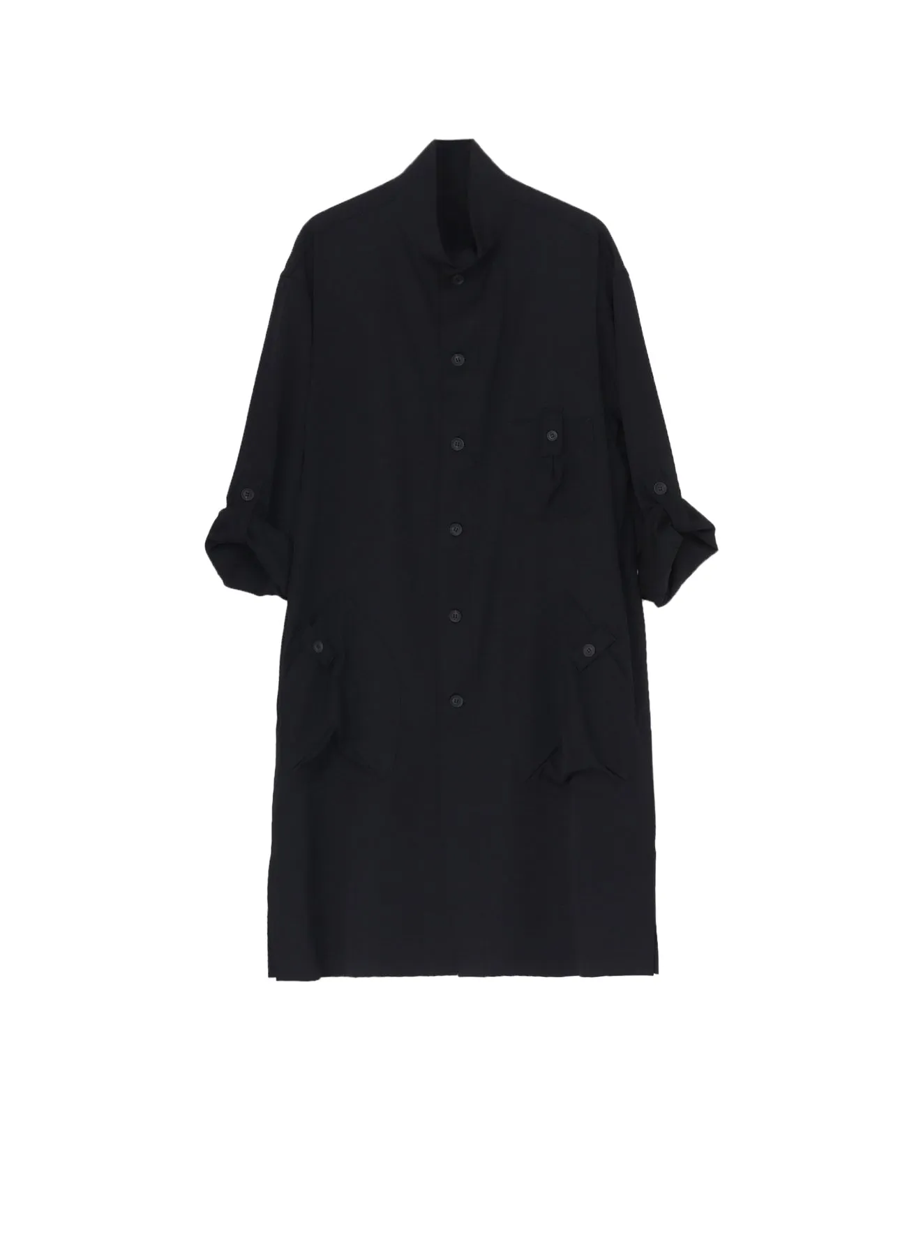 WOOL GABARDINE LONG SHIRT COAT sold by Yohji Yamamoto