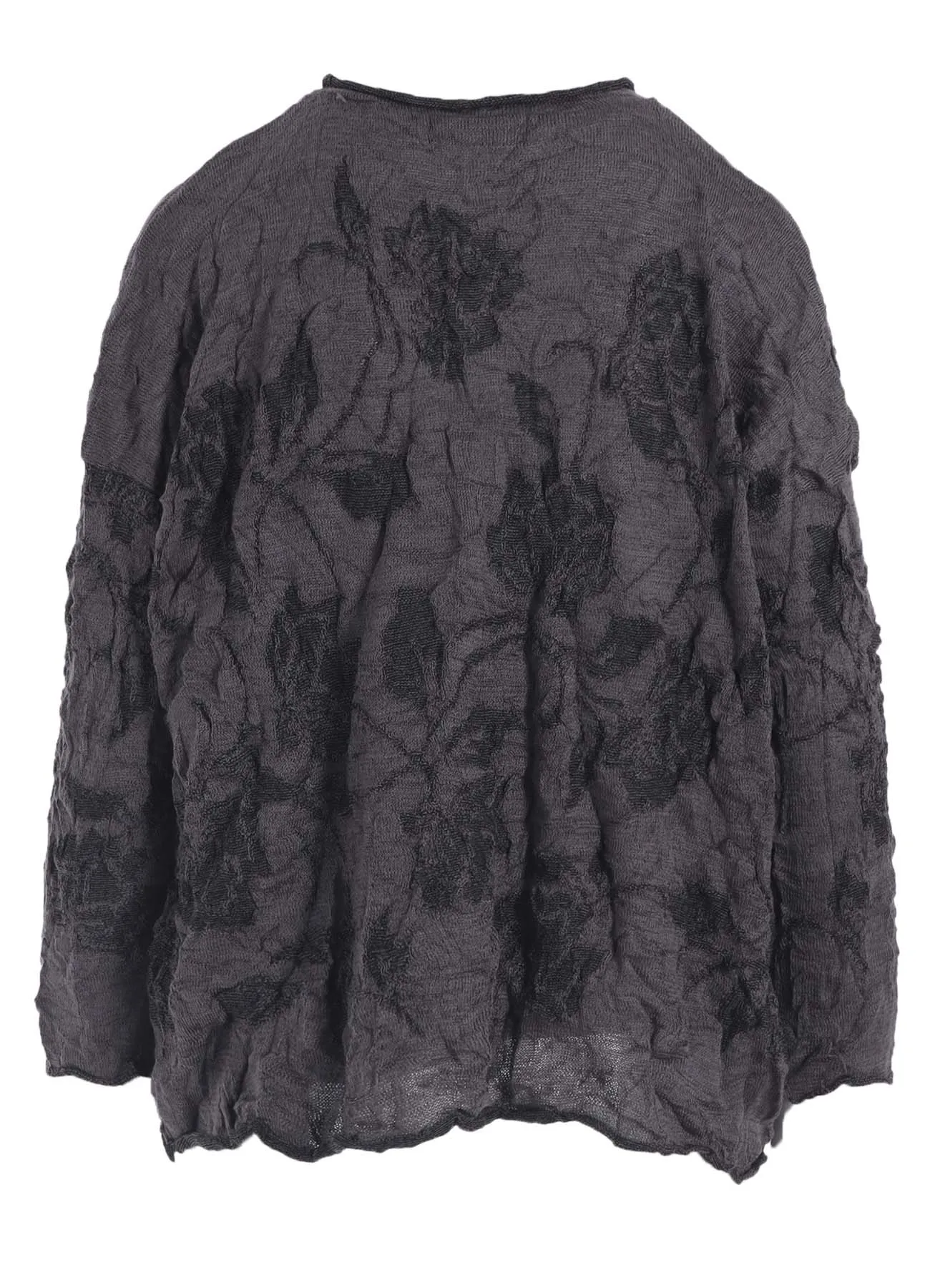 BIG FLOWER WRINKLED BIG KNIT PULLOVER sold by Yohji Yamamoto product image thumbnail 3