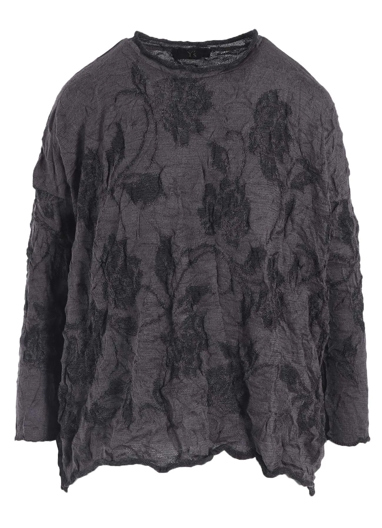 BIG FLOWER WRINKLED BIG KNIT PULLOVER sold by Yohji Yamamoto product image thumbnail 2