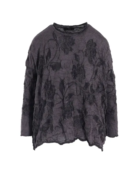 BIG FLOWER WRINKLED BIG KNIT PULLOVER sold by Yohji Yamamoto