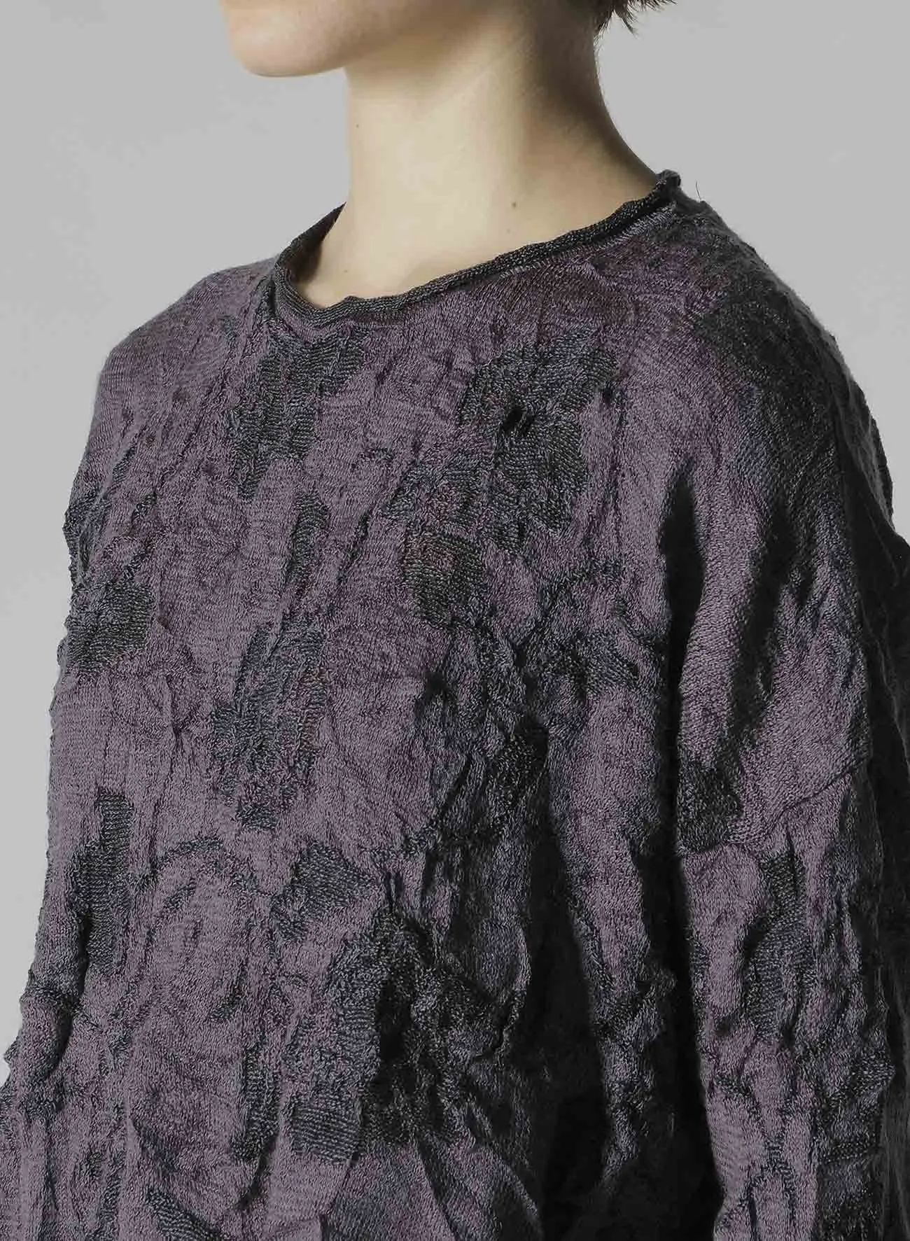BIG FLOWER WRINKLED BIG KNIT PULLOVER sold by Yohji Yamamoto product image thumbnail 5