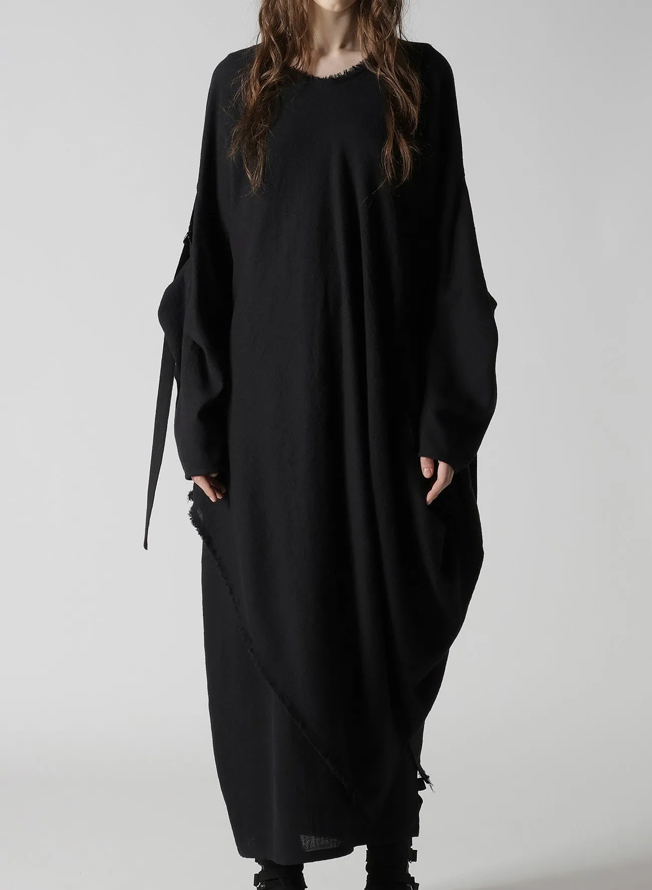 WOOL VIYELLA LAYERED DRESS sold by Yohji Yamamoto product image thumbnail 4