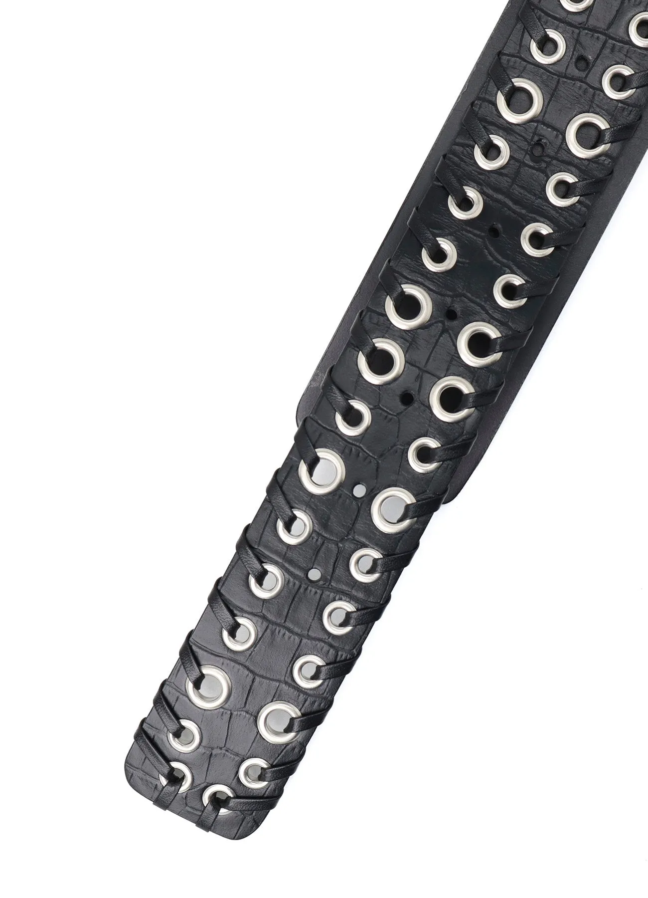 KIP+ CROCODILE LEATHER CODE LOOP EYELET BELT sold by Yohji Yamamoto product image thumbnail 4