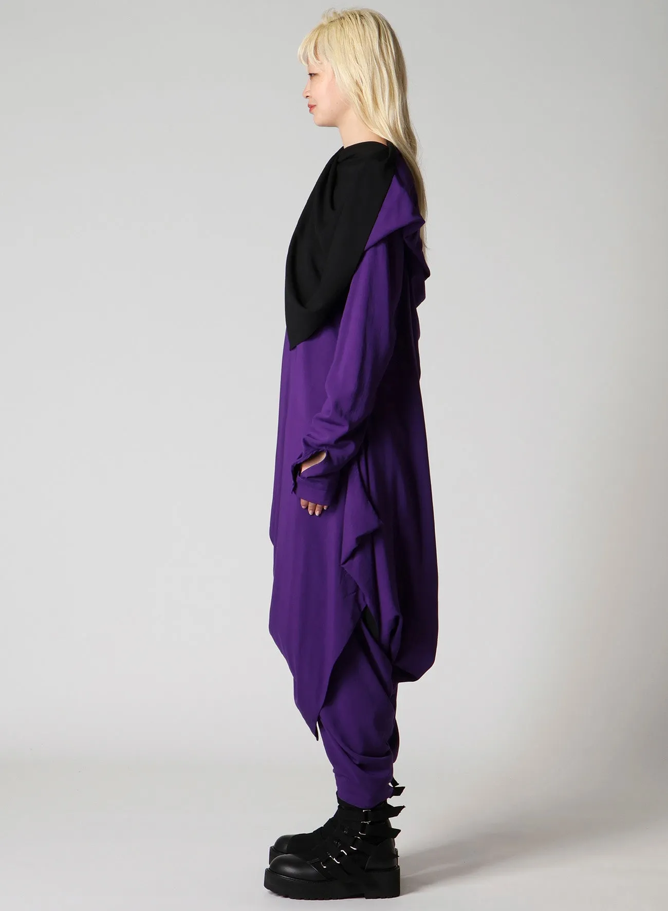RAYON LAWN DRAPED OVERALL sold by Yohji Yamamoto product image thumbnail 5