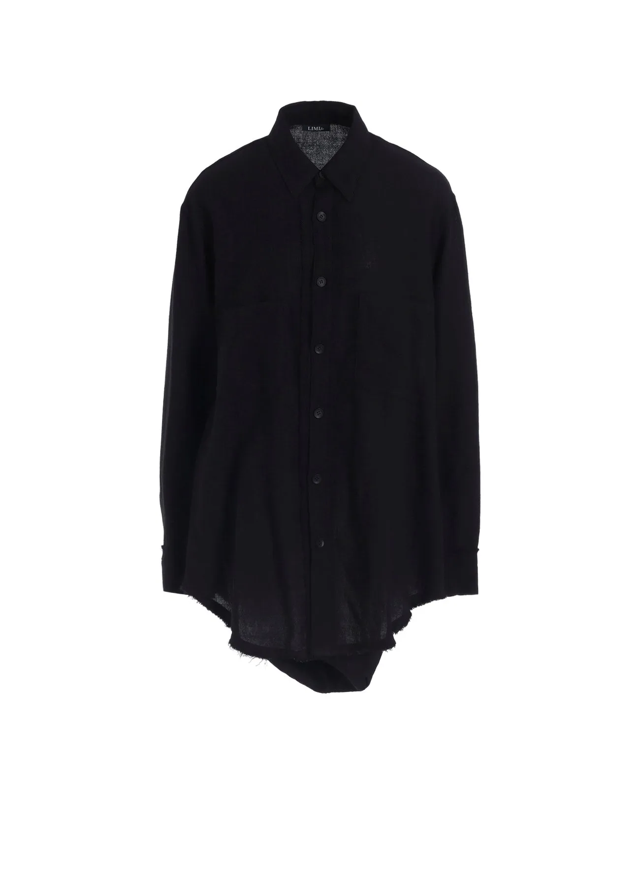 WOOL VIYELLA HEM PUFF SHIRT sold by Yohji Yamamoto
