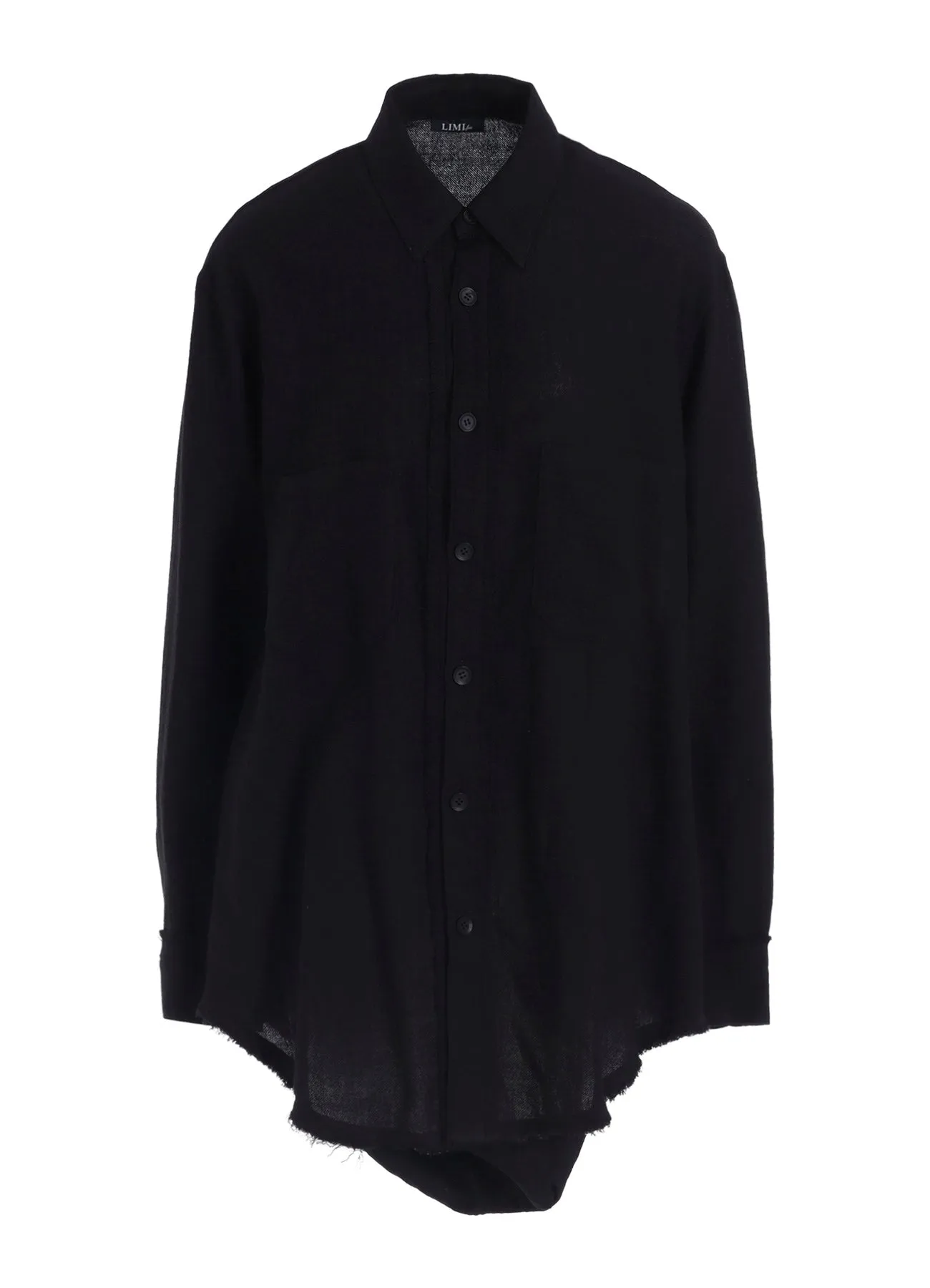 WOOL VIYELLA HEM PUFF SHIRT sold by Yohji Yamamoto product image thumbnail 2