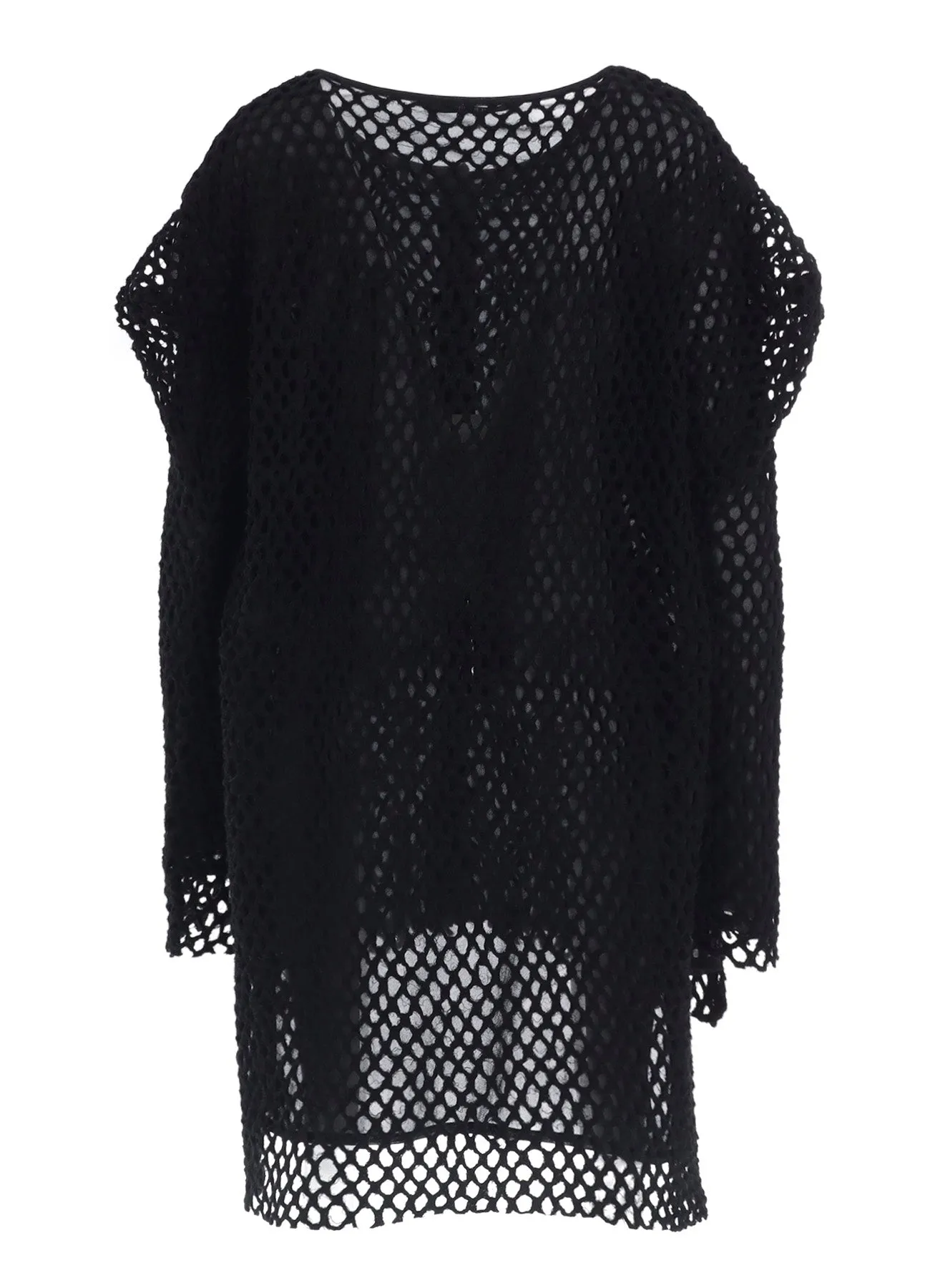 HOLE JACQUARD + CHIFFON PUFF LONG CARDIGAN sold by Yohji Yamamoto product image thumbnail 3