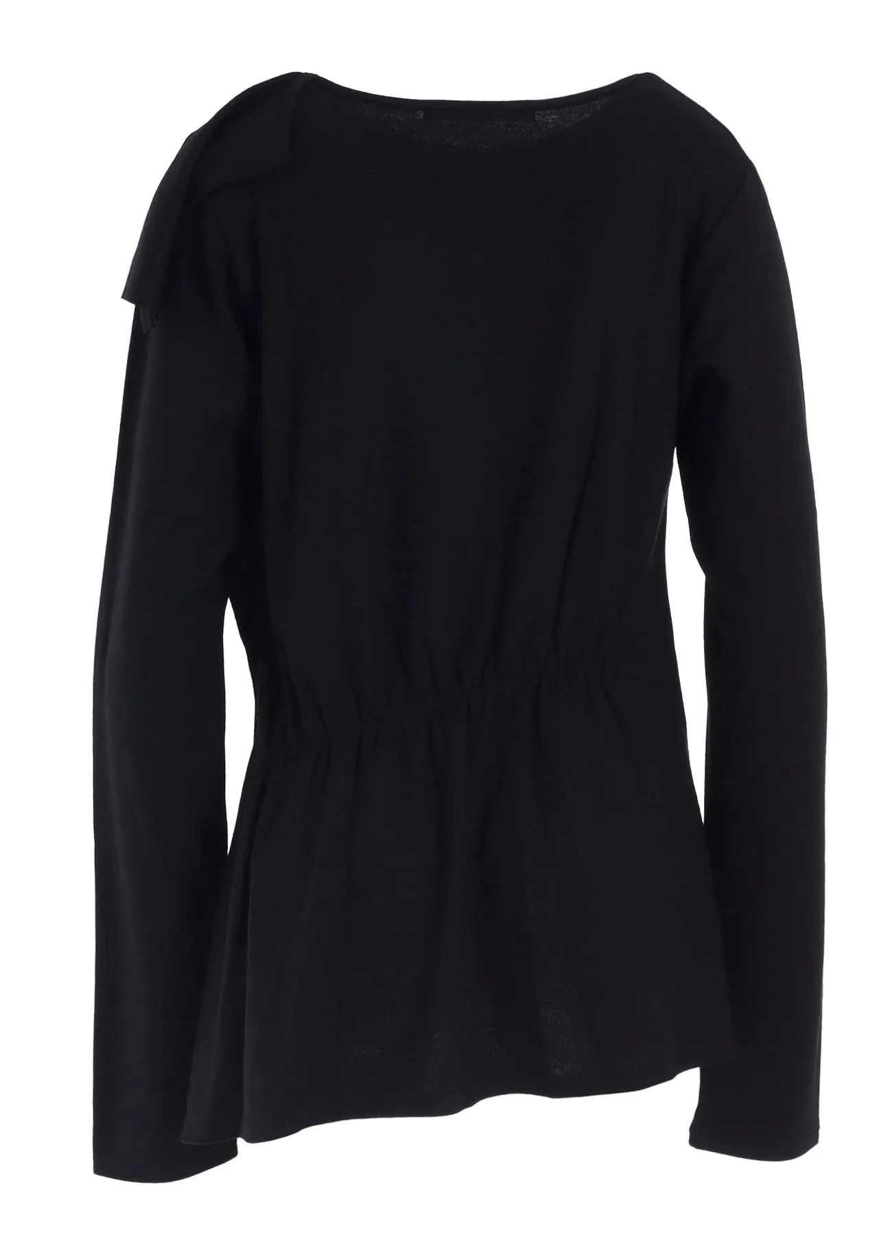 WOOL SMOOTH GATHER ASYMMETRY T-SHIRT sold by Yohji Yamamoto product image thumbnail 3