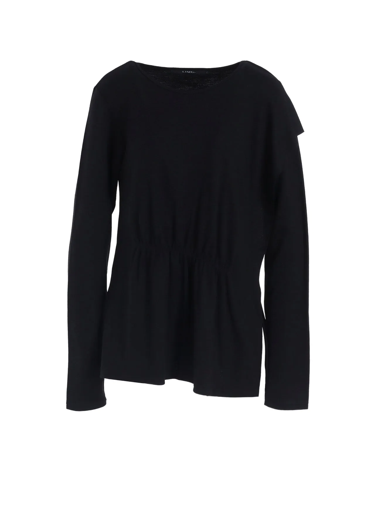 WOOL SMOOTH GATHER ASYMMETRY T-SHIRT sold by Yohji Yamamoto