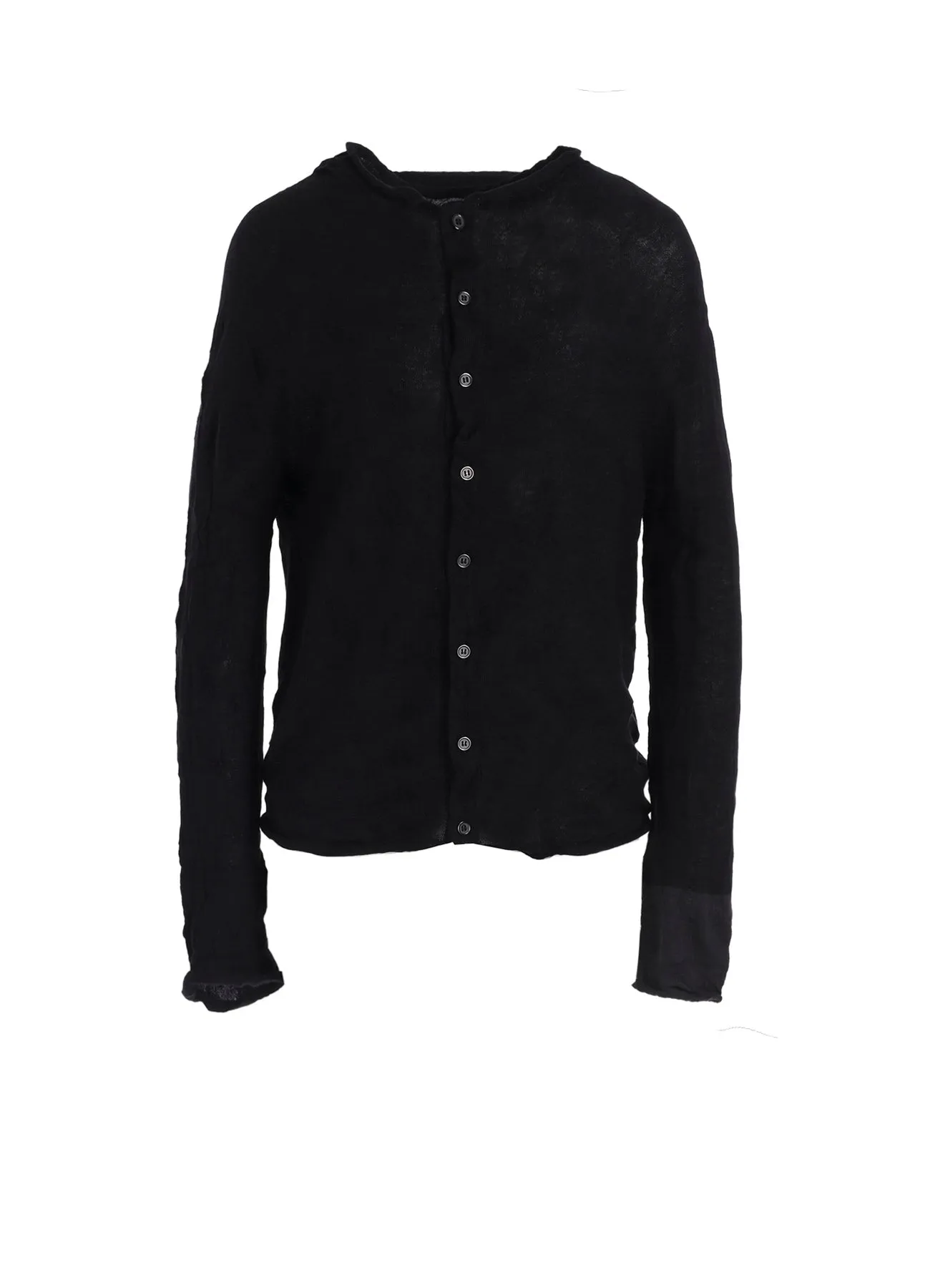 OFF NECK WRINKLED LONG SLEEVE CARDIGAN sold by Yohji Yamamoto
