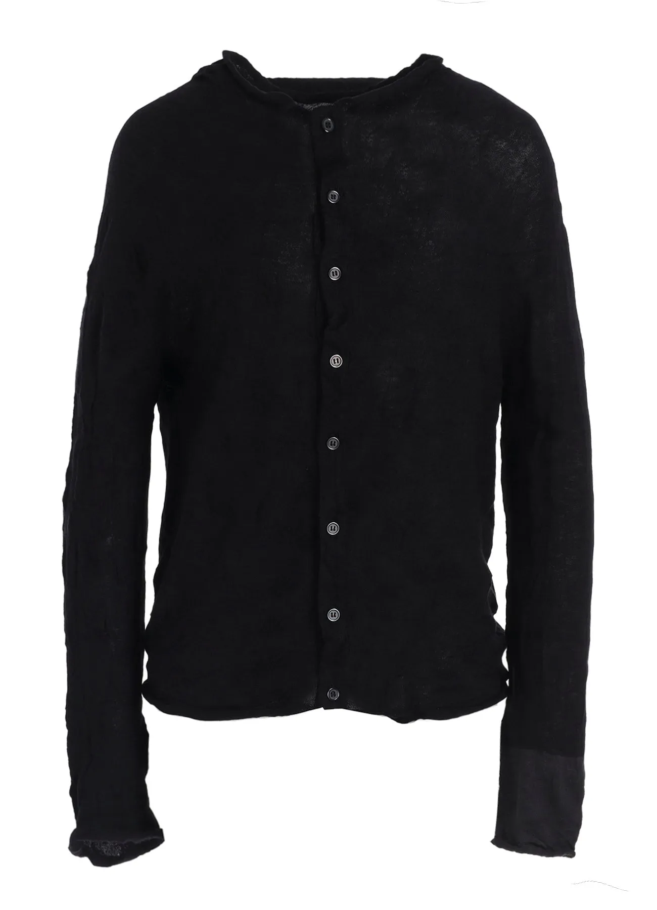 OFF NECK WRINKLED LONG SLEEVE CARDIGAN sold by Yohji Yamamoto product image thumbnail 2