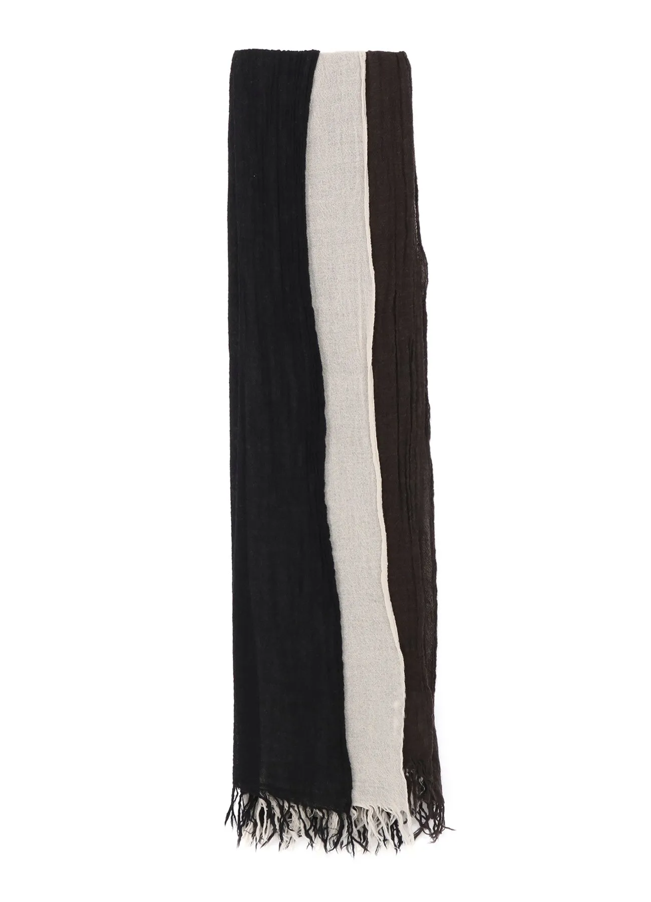 THREE-LAYERED WOOL SCARF sold by Yohji Yamamoto product image thumbnail 3