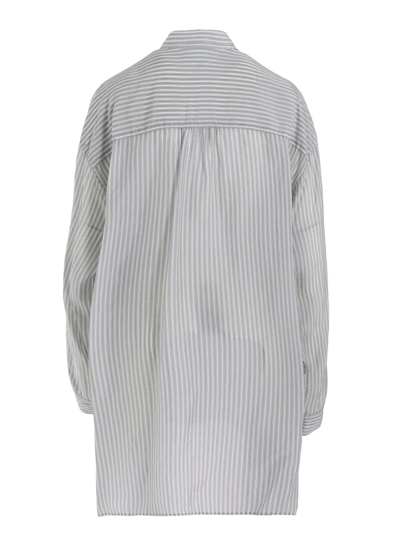 CUPRO STRIPE DESIGN COLLAR BIG BLOUSE sold by Yohji Yamamoto product image thumbnail 3