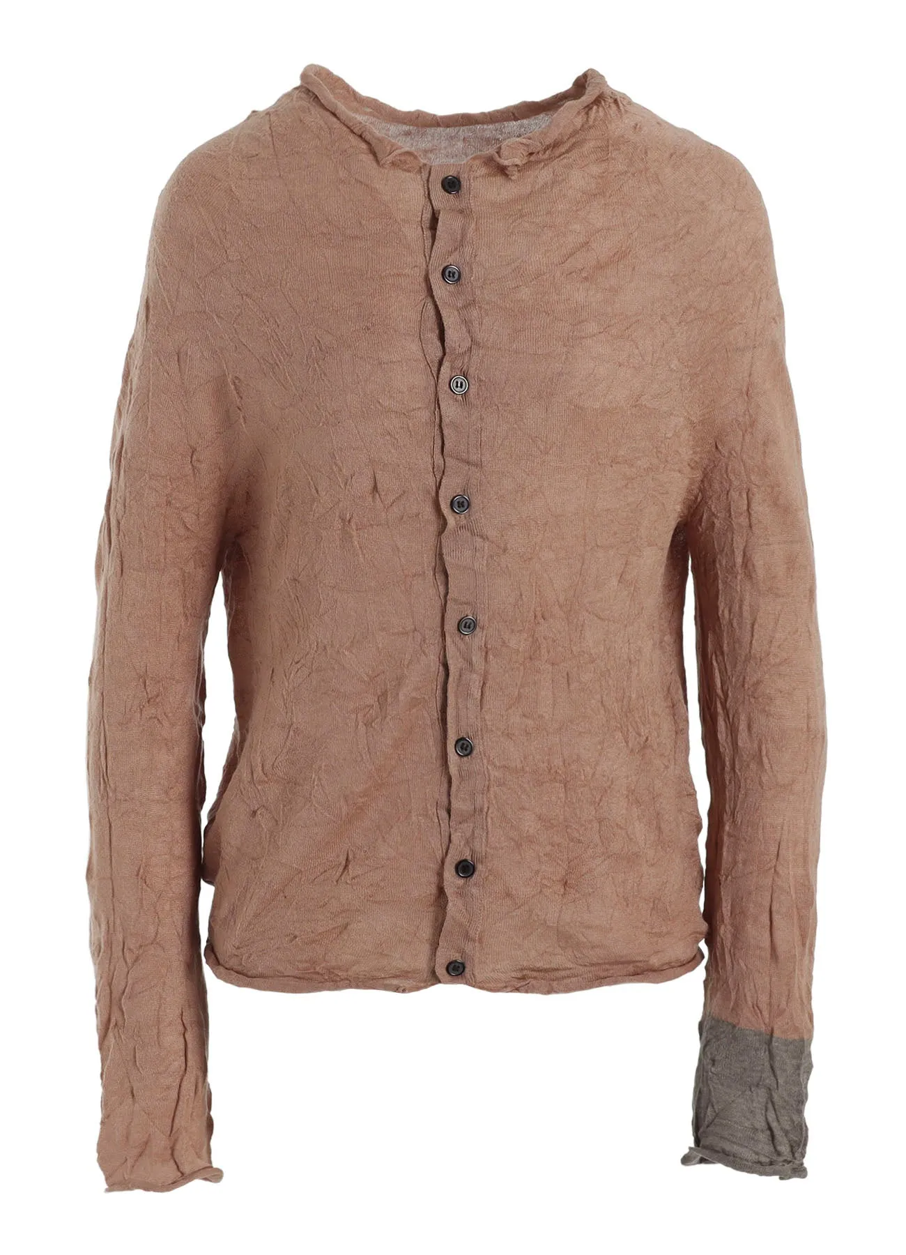 OFF NECK WRINKLED LONG SLEEVE CARDIGAN sold by Yohji Yamamoto product image thumbnail 2