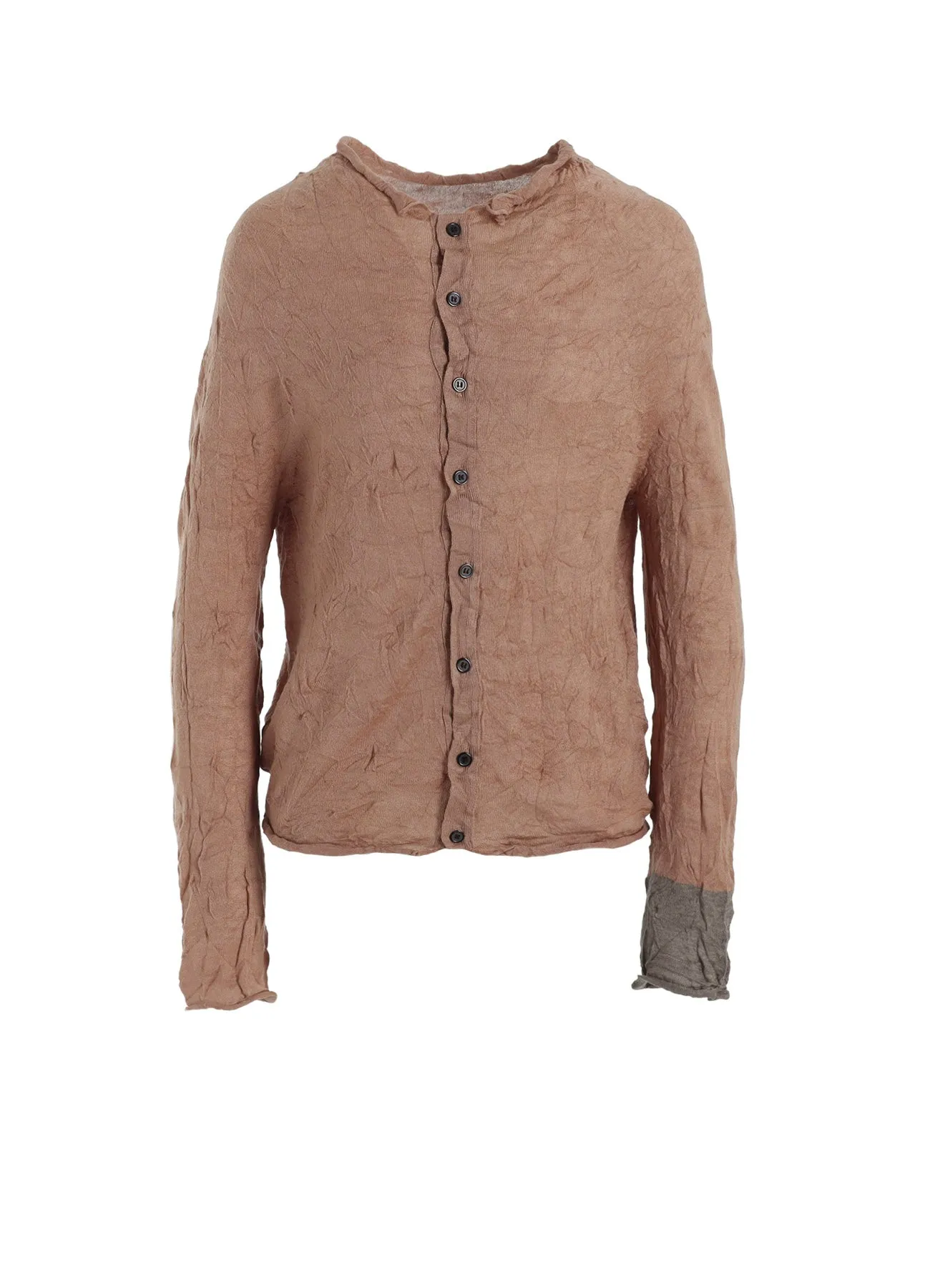 OFF NECK WRINKLED LONG SLEEVE CARDIGAN sold by Yohji Yamamoto