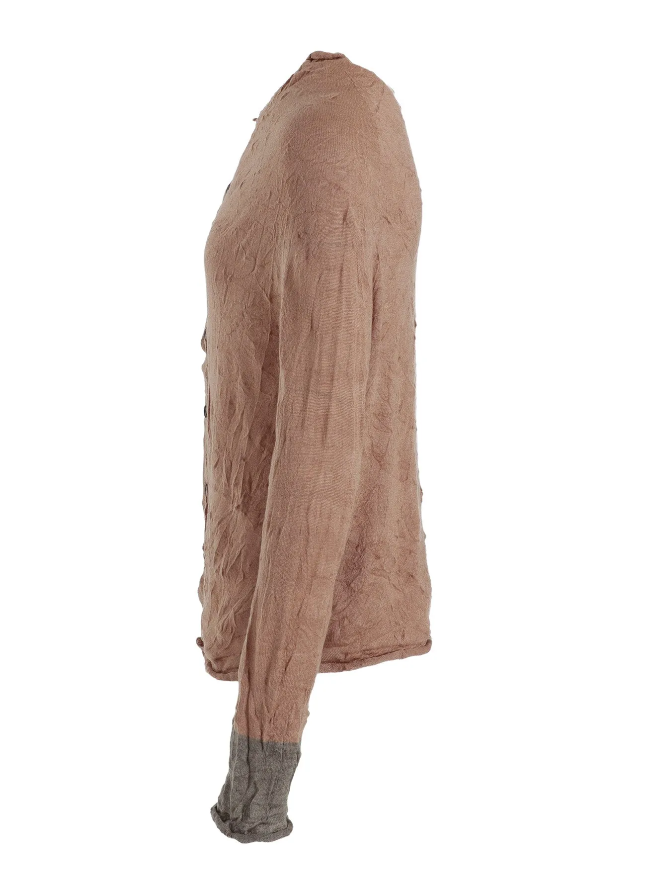 OFF NECK WRINKLED LONG SLEEVE CARDIGAN sold by Yohji Yamamoto product image thumbnail 3