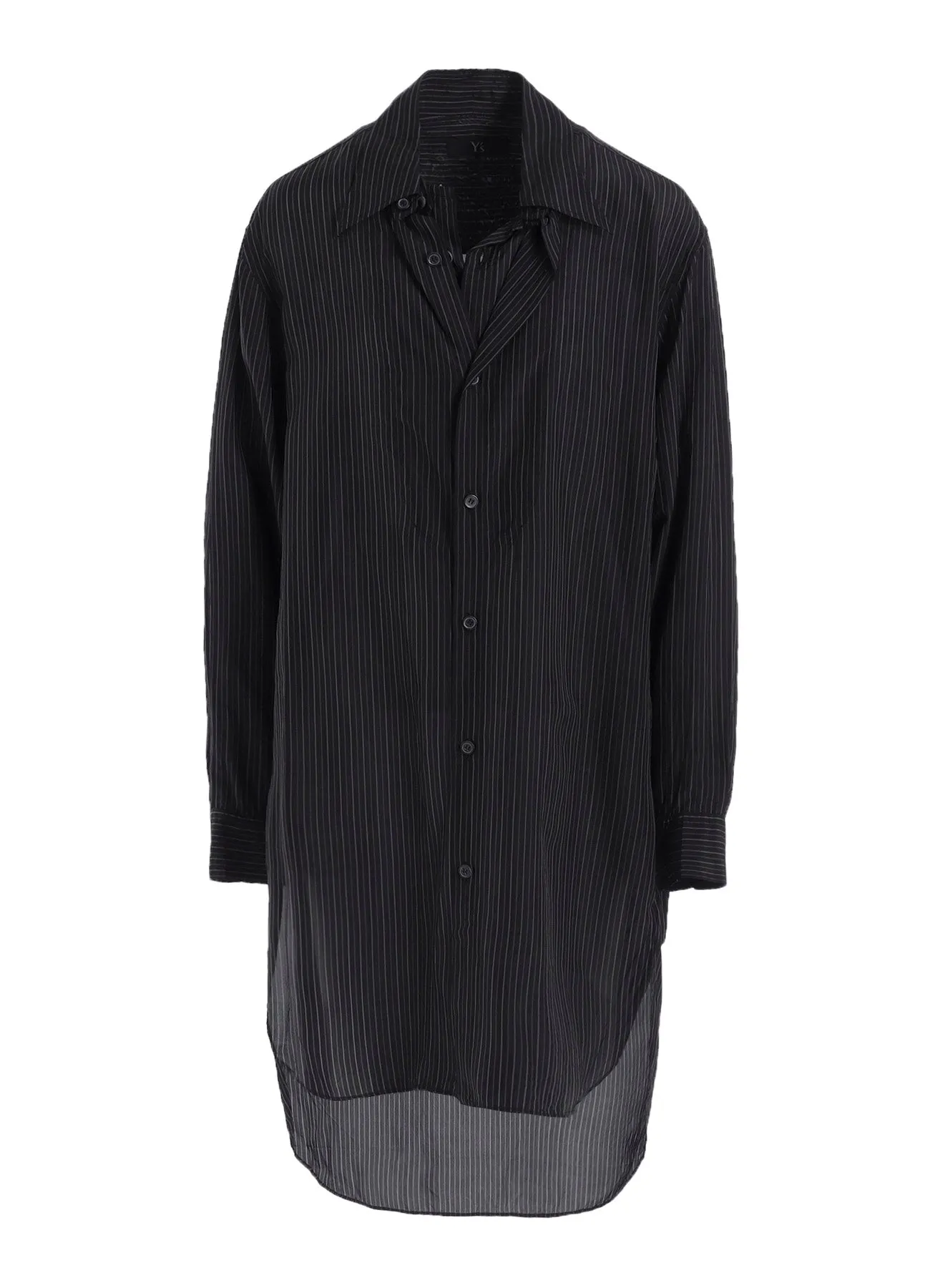 CUPRO STRIPE DOUBLE FRONT SHIRT sold by Yohji Yamamoto product image thumbnail 2