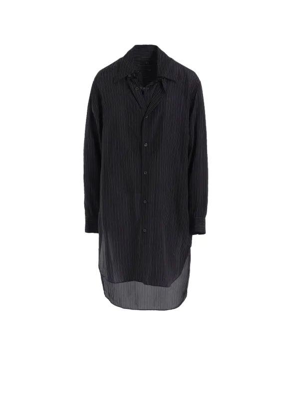 CUPRO STRIPE DOUBLE FRONT SHIRT sold by Yohji Yamamoto