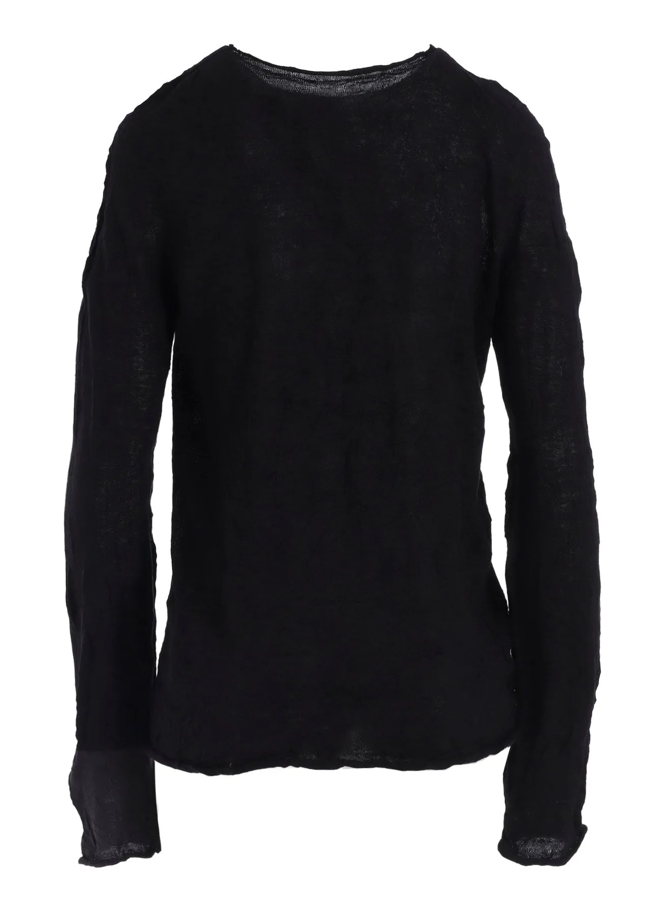 ROUND NECK WRINKLED LONG SLEEVE PULLOVER sold by Yohji Yamamoto product image thumbnail 4