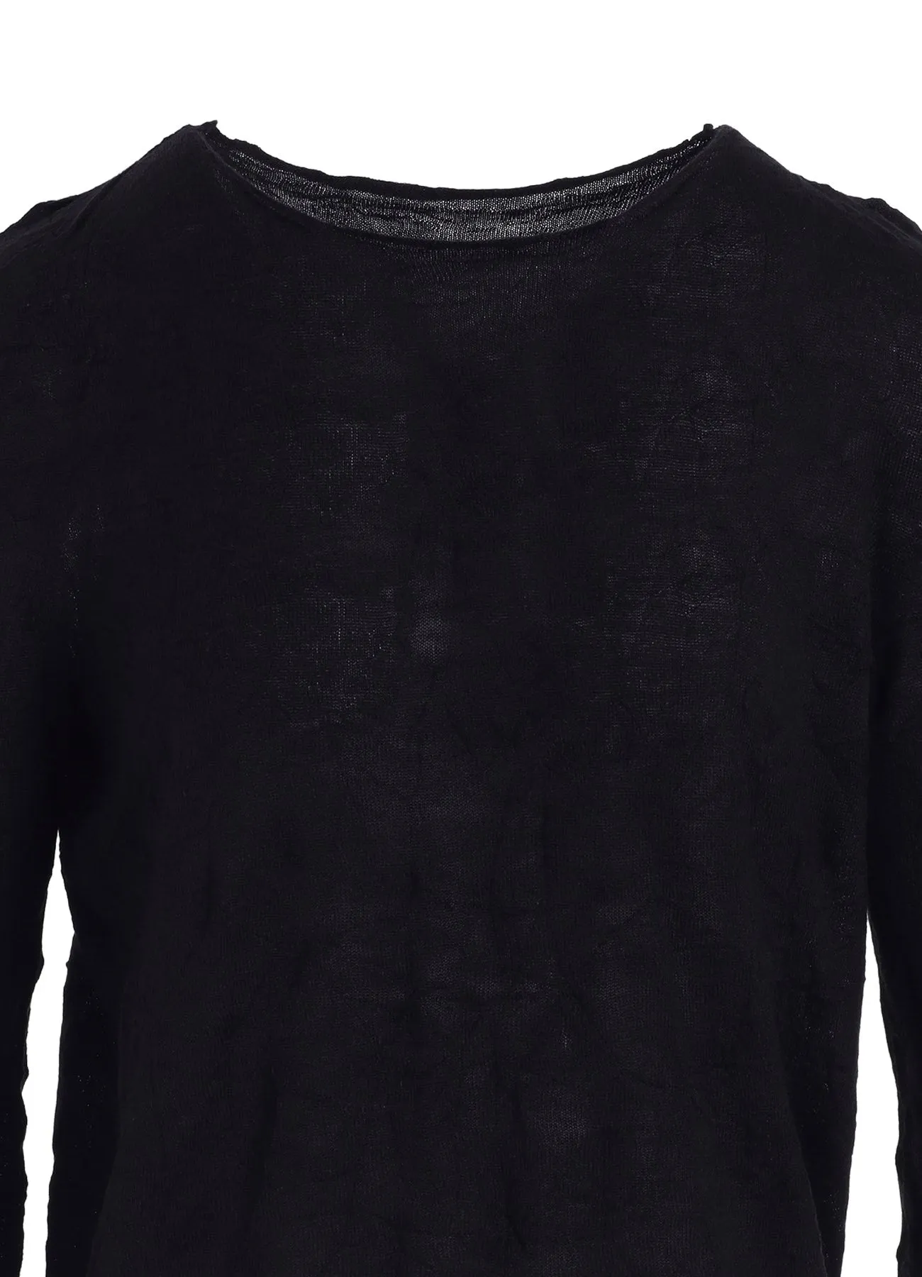 ROUND NECK WRINKLED LONG SLEEVE PULLOVER sold by Yohji Yamamoto product image thumbnail 5