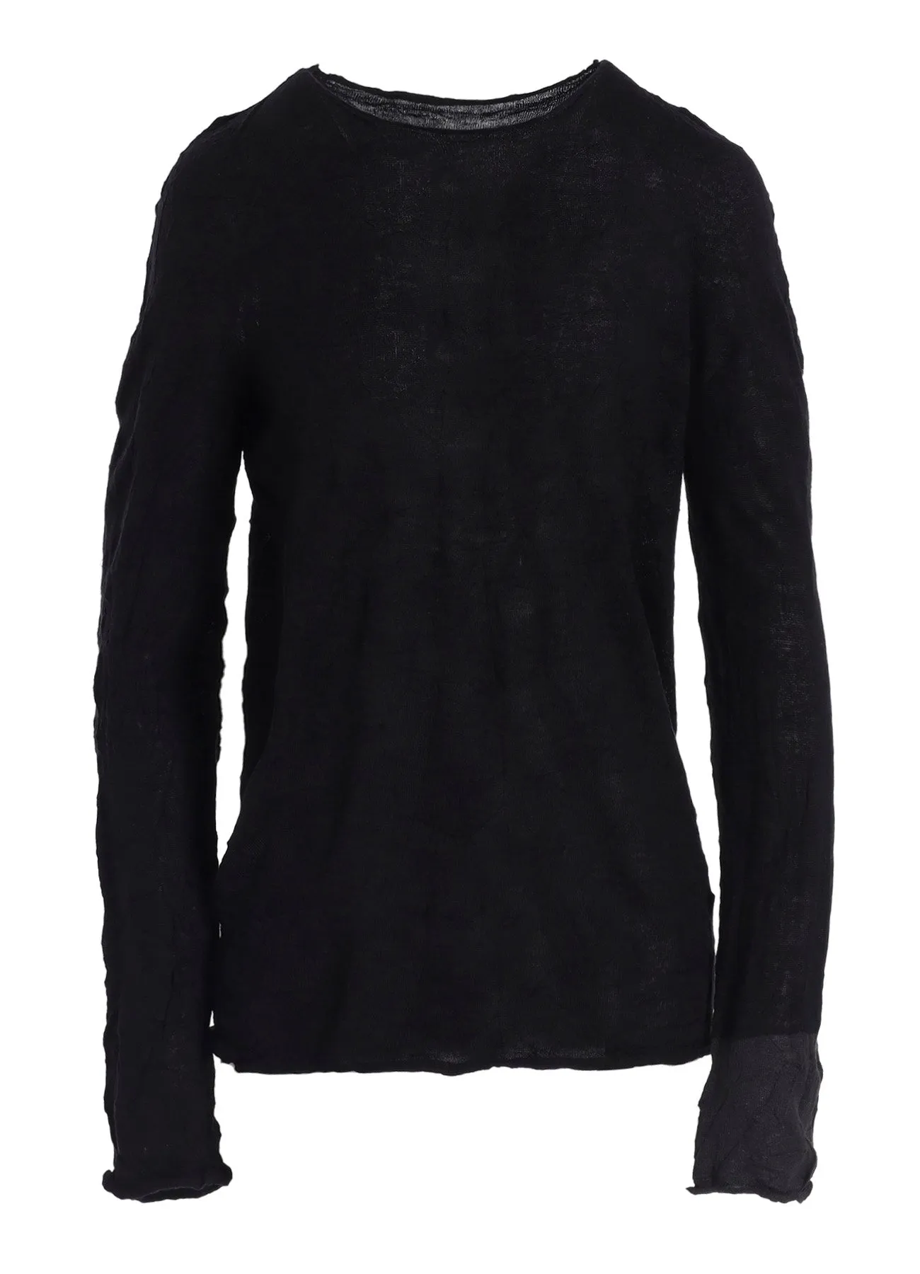 ROUND NECK WRINKLED LONG SLEEVE PULLOVER sold by Yohji Yamamoto product image thumbnail 2