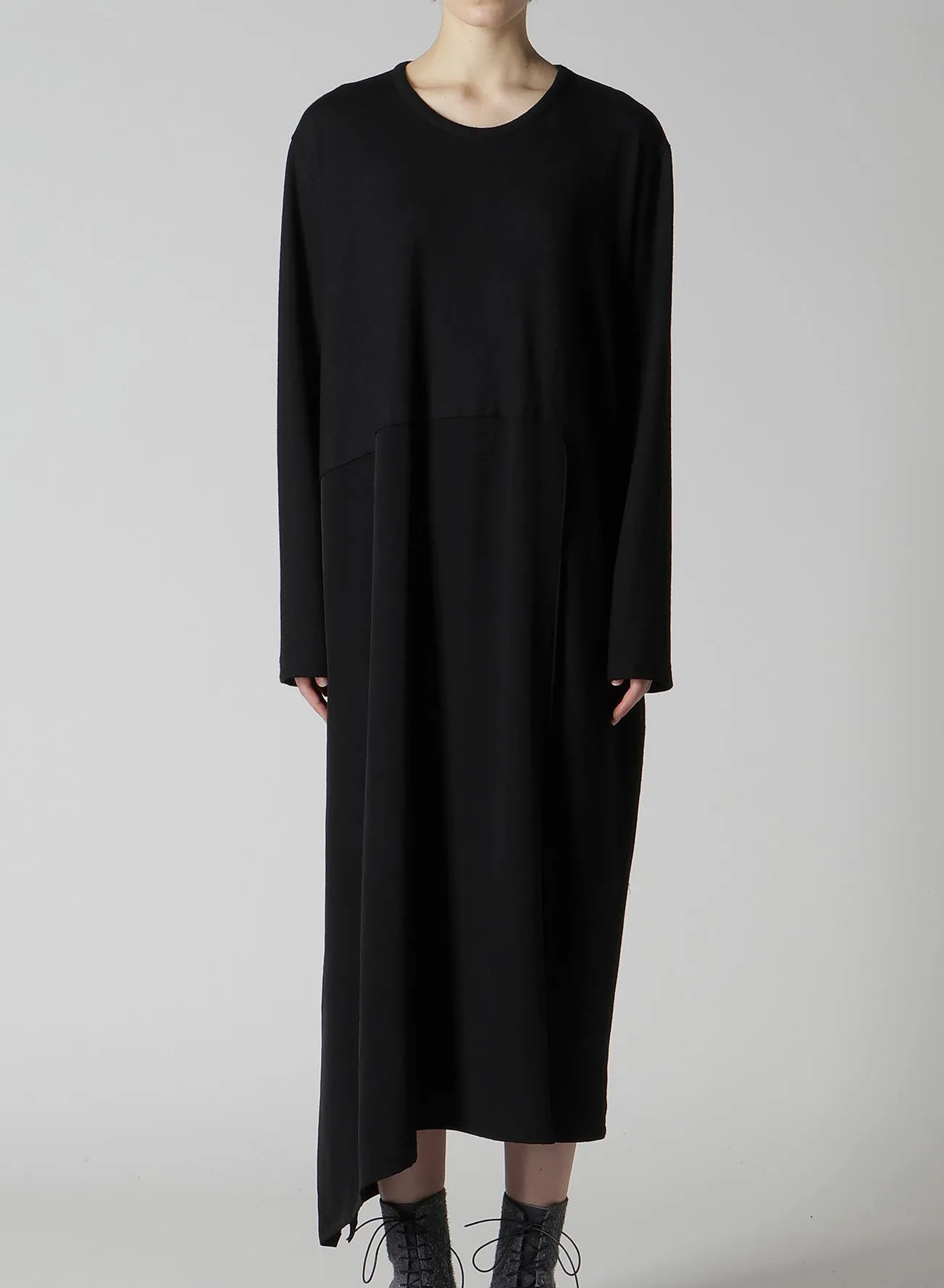 COMBINATION LONG SLEEVE DRESS sold by Yohji Yamamoto product image thumbnail 4
