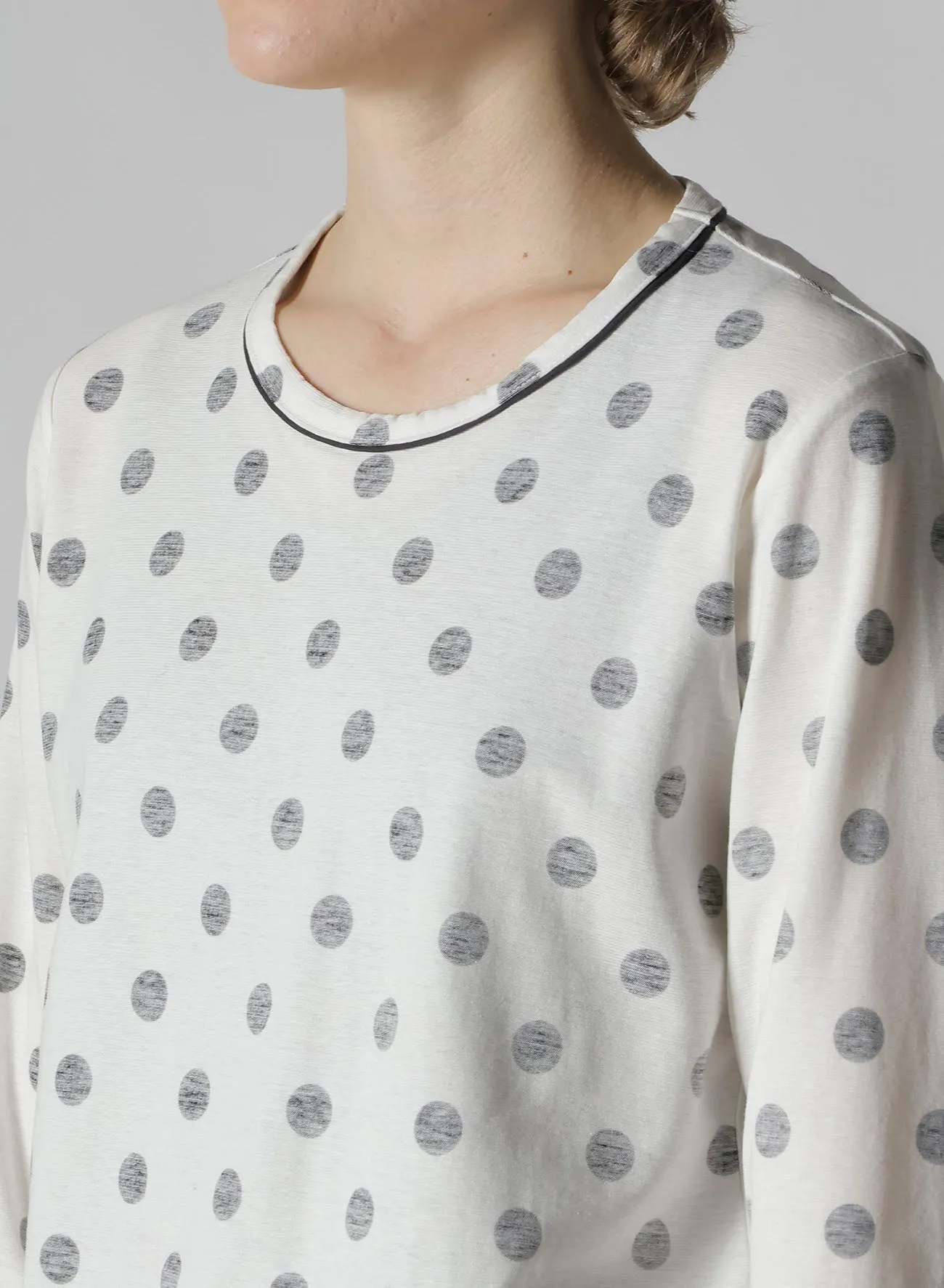 POLKA DOT Y'S STITCH LONG SLEEVE T sold by Yohji Yamamoto product image thumbnail 5