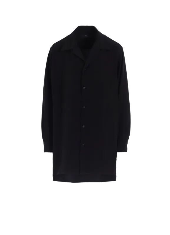 TA/PE CREPE DE CHINE OPEN COLLART SHIRT sold by Yohji Yamamoto