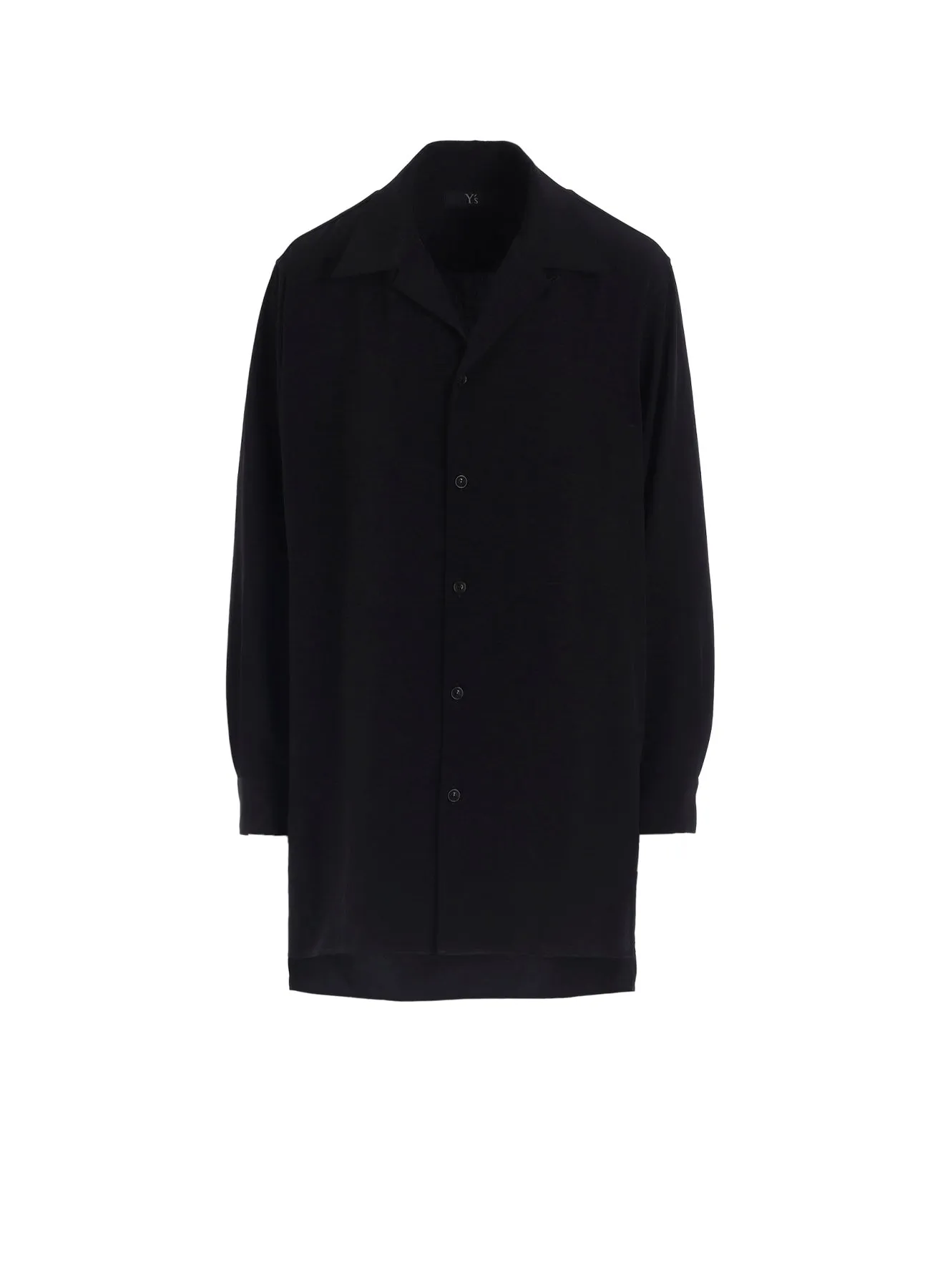 TA/PE CREPE DE CHINE OPEN COLLART SHIRT sold by Yohji Yamamoto