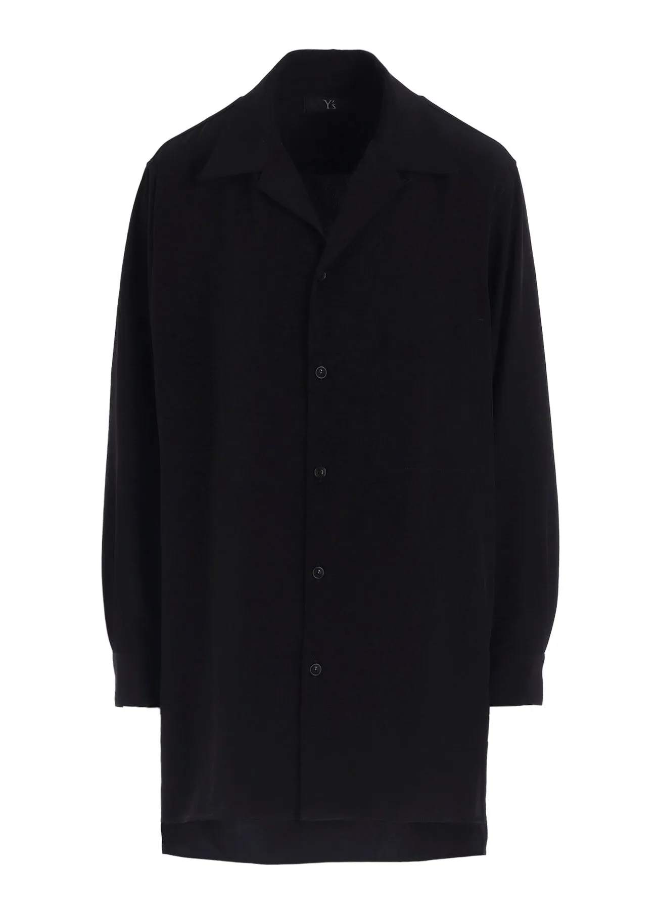 TA/PE CREPE DE CHINE OPEN COLLART SHIRT sold by Yohji Yamamoto product image thumbnail 2