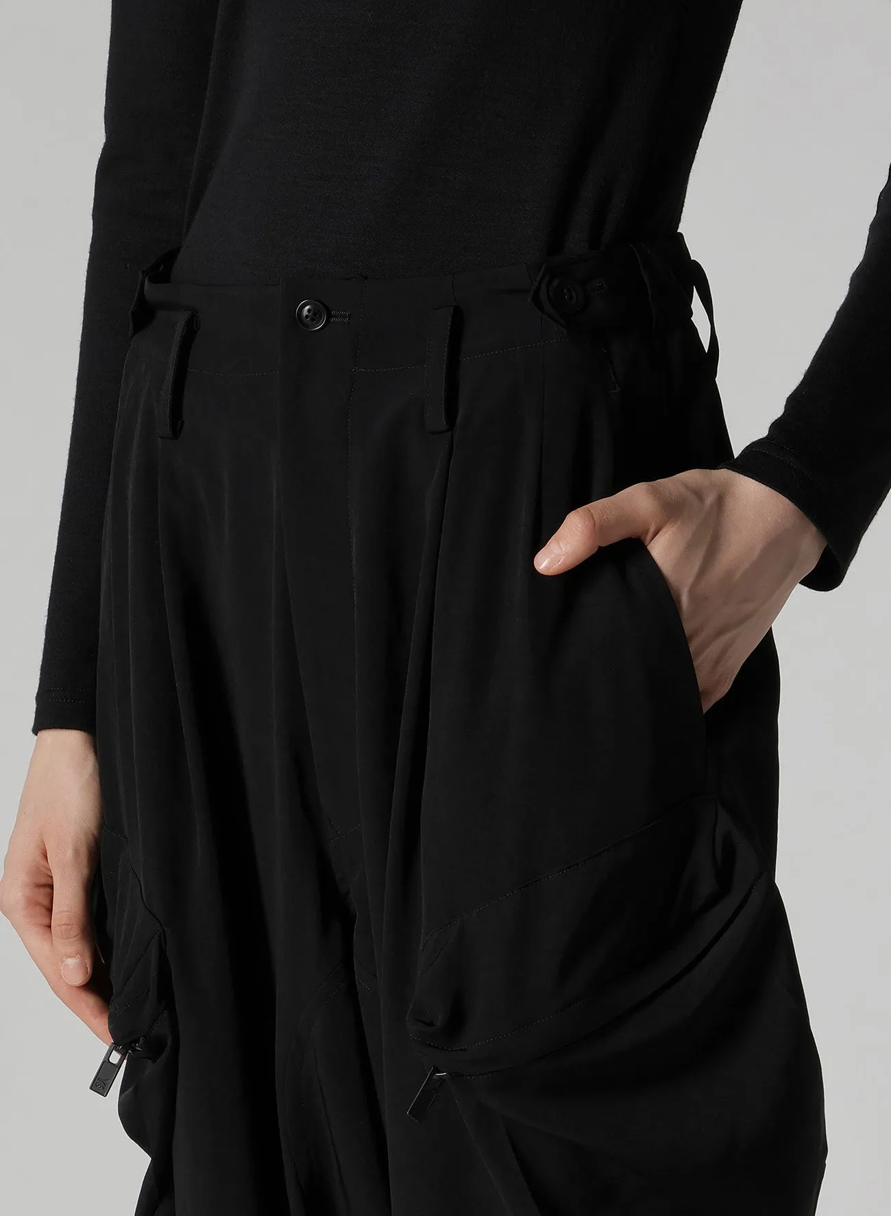 TA/PE CREPE DE CHINE FLIGHT PANTS sold by Yohji Yamamoto product image thumbnail 5