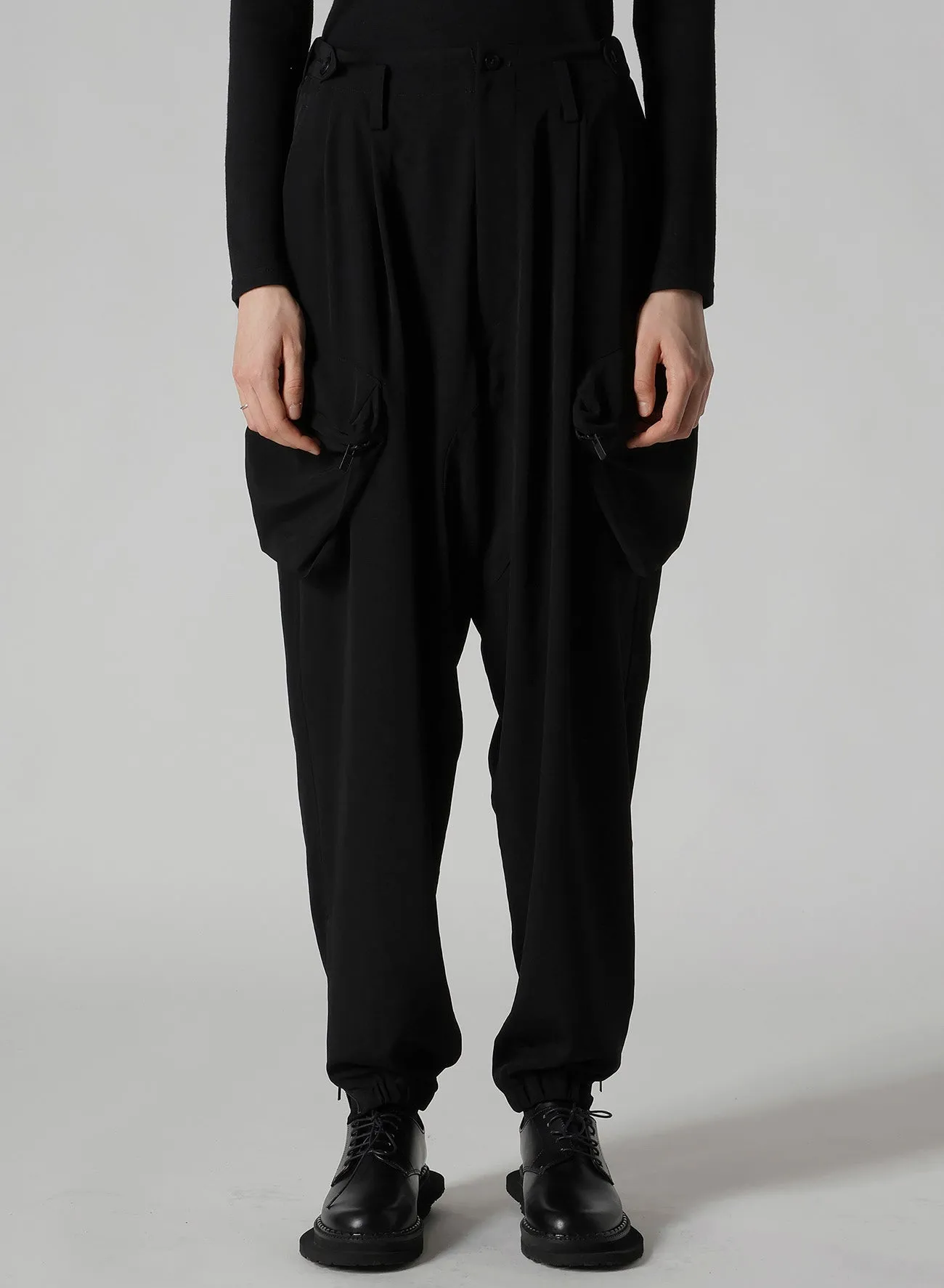 TA/PE CREPE DE CHINE FLIGHT PANTS sold by Yohji Yamamoto product image thumbnail 4