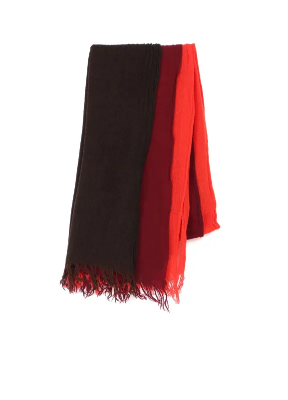 THREE-LAYERED WOOL SCARF sold by Yohji Yamamoto