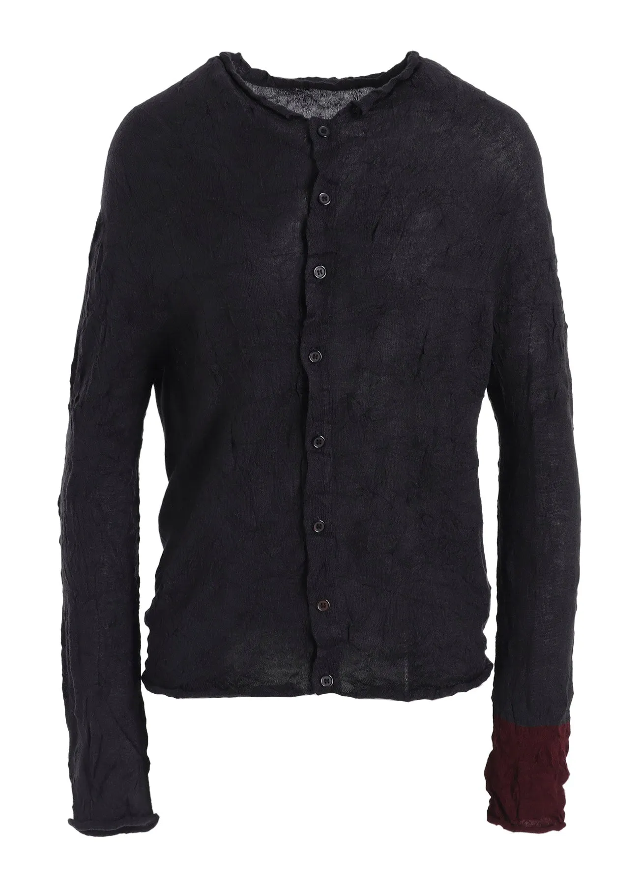 OFF NECK WRINKLED LONG SLEEVE CARDIGAN sold by Yohji Yamamoto product image thumbnail 2