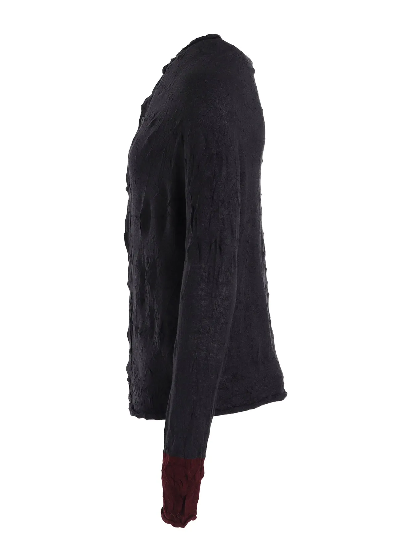 OFF NECK WRINKLED LONG SLEEVE CARDIGAN sold by Yohji Yamamoto product image thumbnail 3